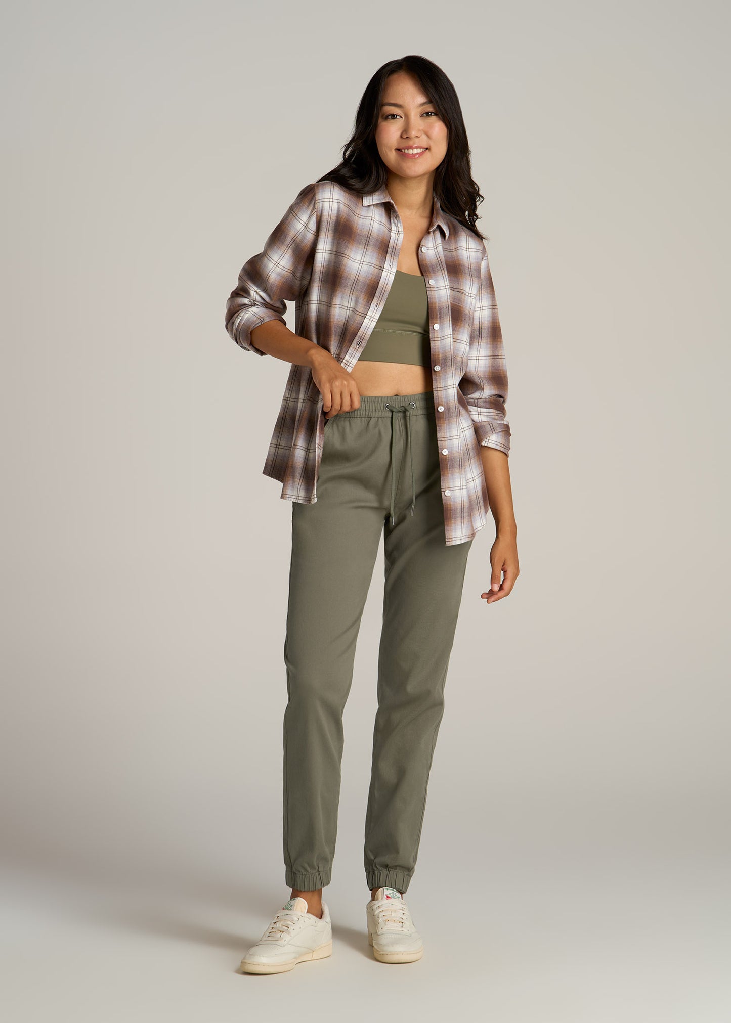 American-Tall-Women-Twill-Jogger-Pant-Olive-full