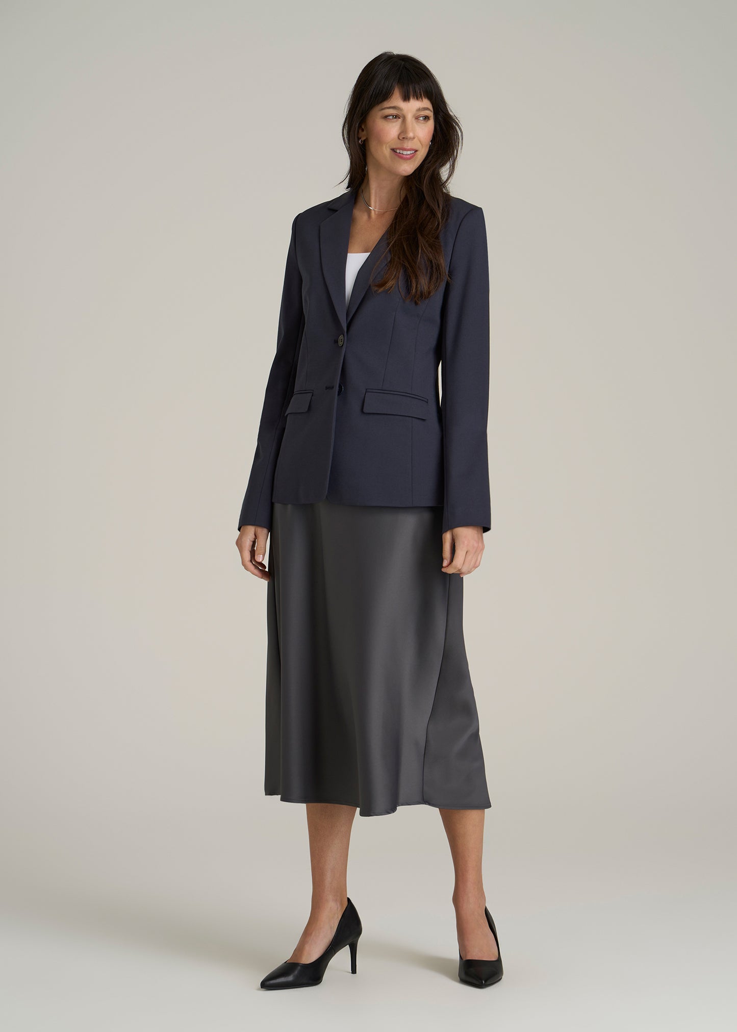 SLIM-FIT Two Button Blazer for Tall Women in Navy