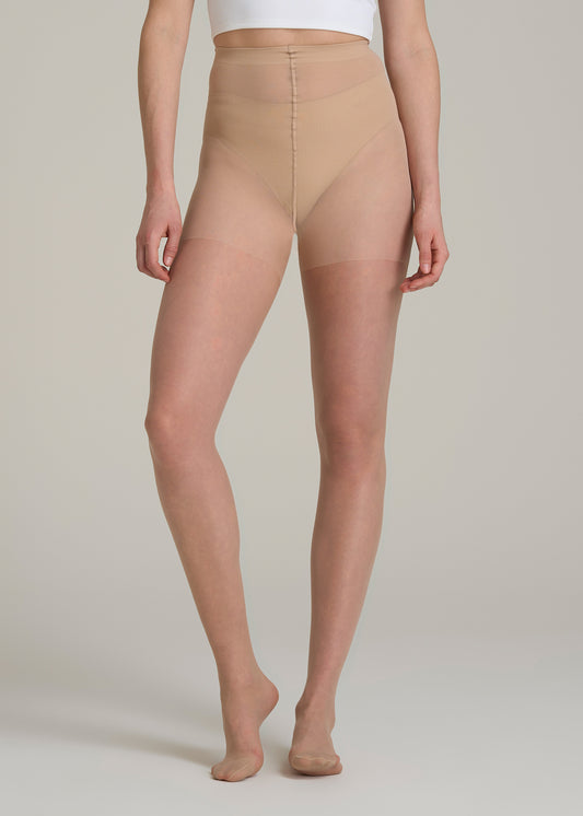 Ultra Sheer Pantyhose for Tall Women in Linen