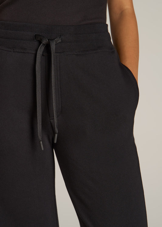 Wearever Fleece Open-Bottom Sweatpants for Tall Women in Black