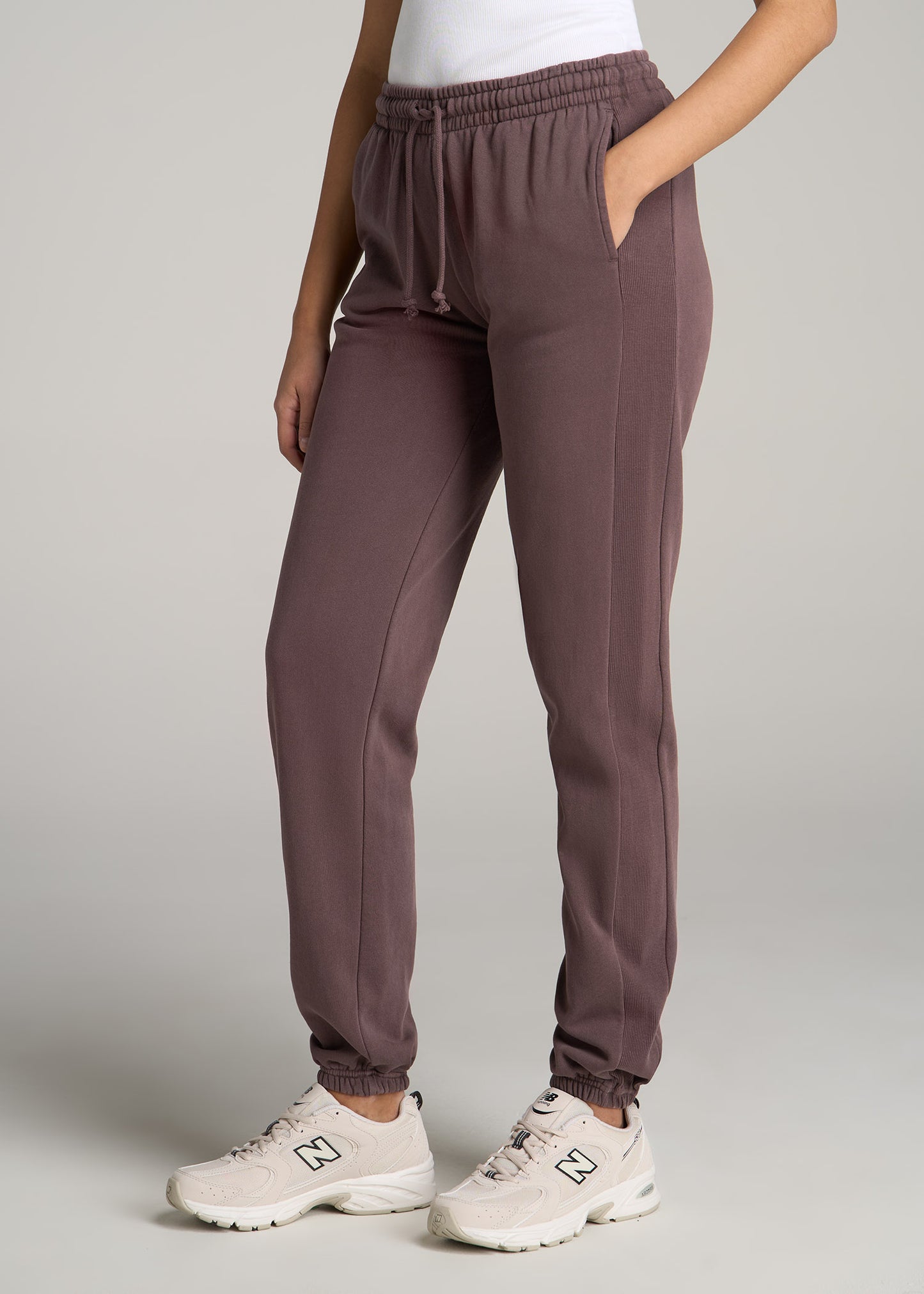 Wearever Fleece Regular Fit Women's Tall Sweatpants in Dusty Merlot