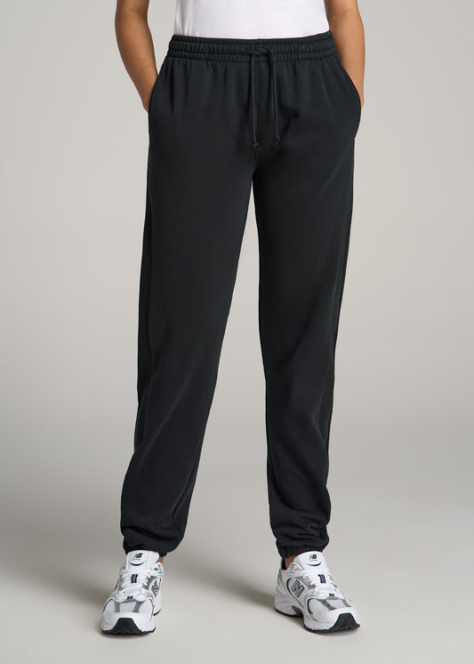 Wearever Fleece Regular Fit Women's Tall Sweatpants in Vintage Black