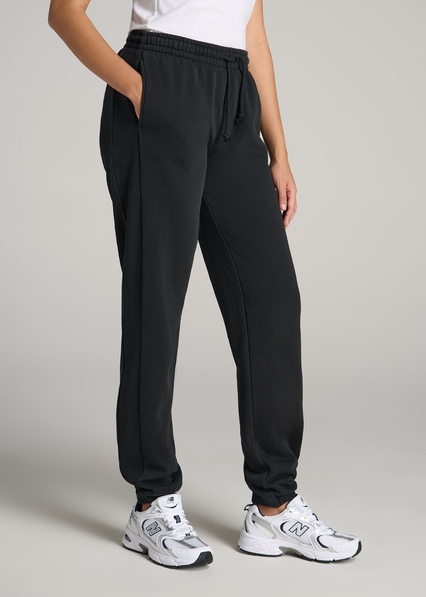 Wearever Fleece Regular Fit Women's Tall Sweatpants in Vintage Black