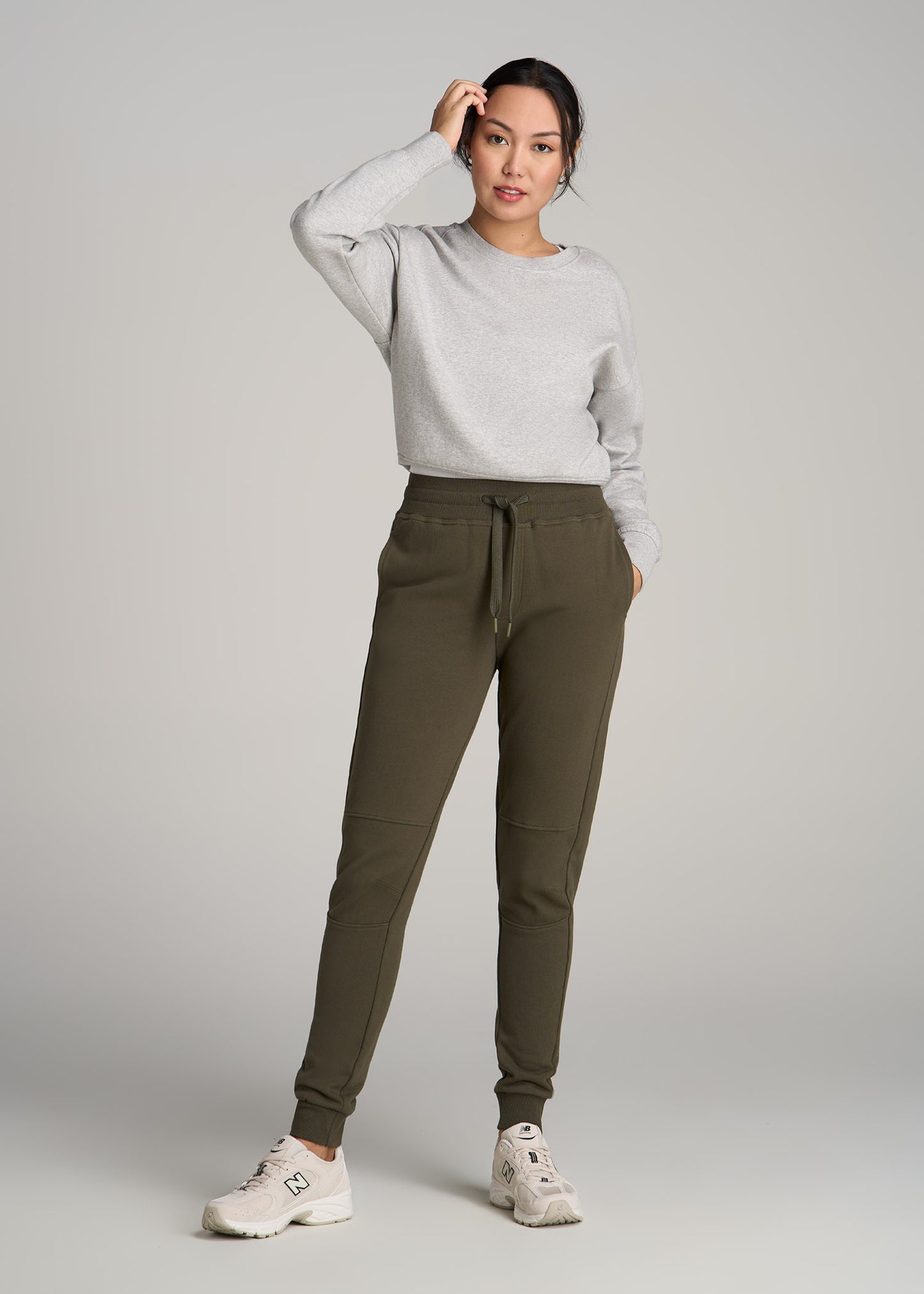 Wearever French Terry Tall Women's Joggers in Fern Green