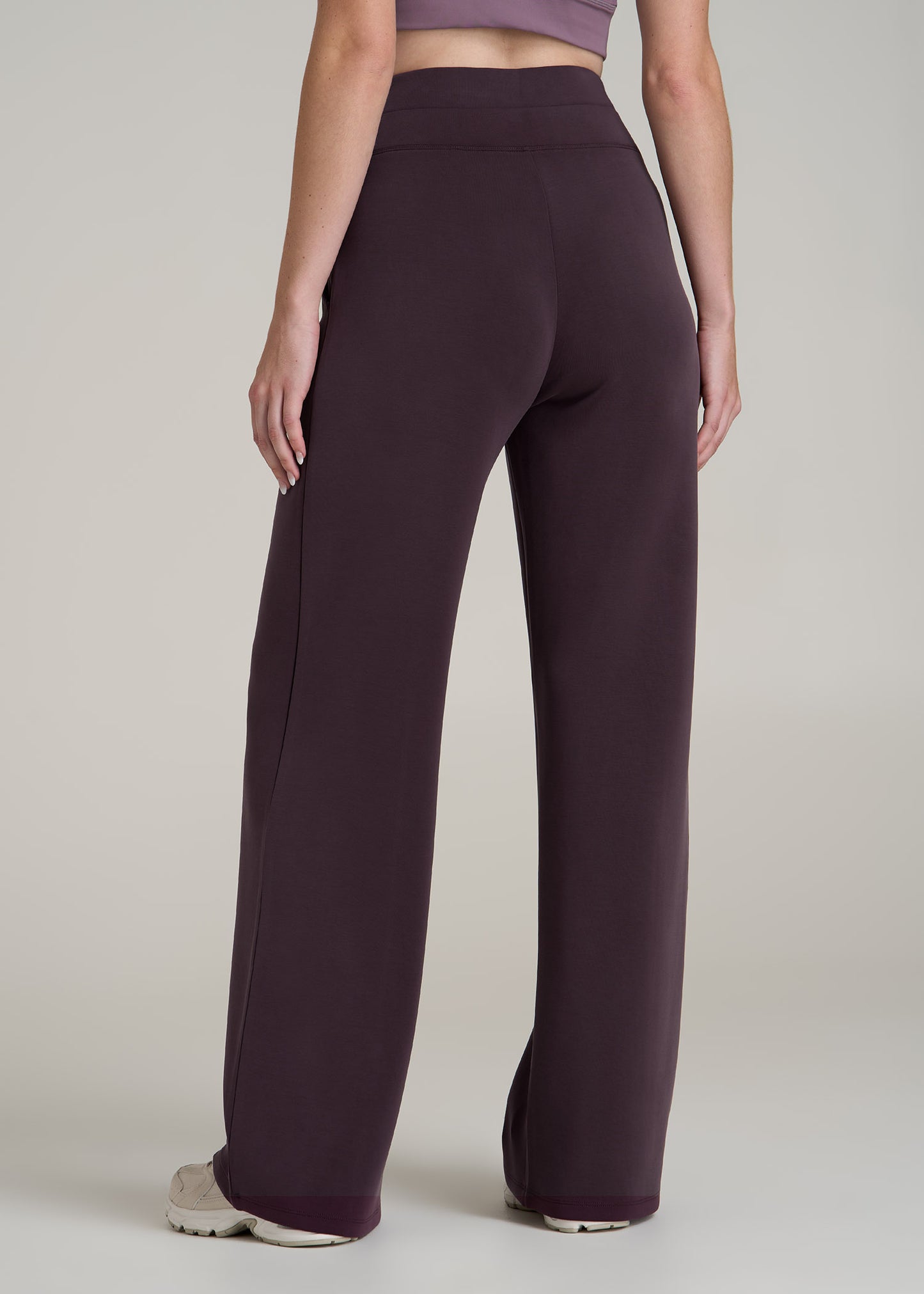 Soft Motion Wide Leg Ultra High Rise Pant for Tall Women in Deep Purple