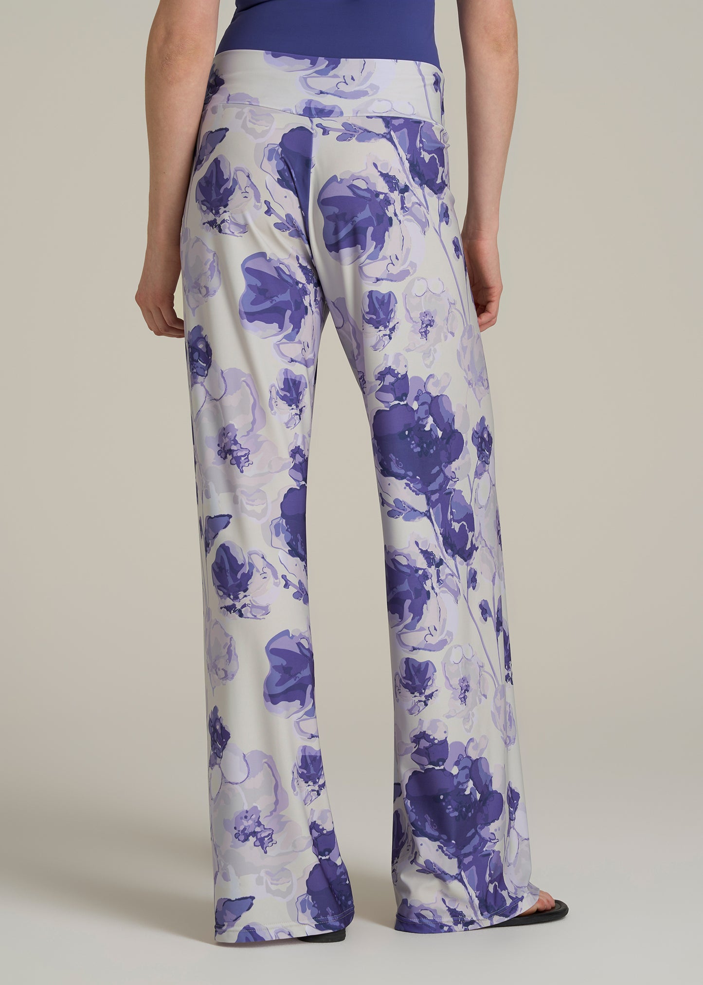 Pull On Breezy Wide Leg Pants for Tall Women in Petal Wash