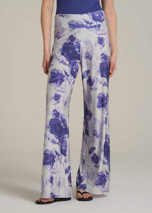 Pull On Breezy Wide Leg Pants for Tall Women in Petal Wash