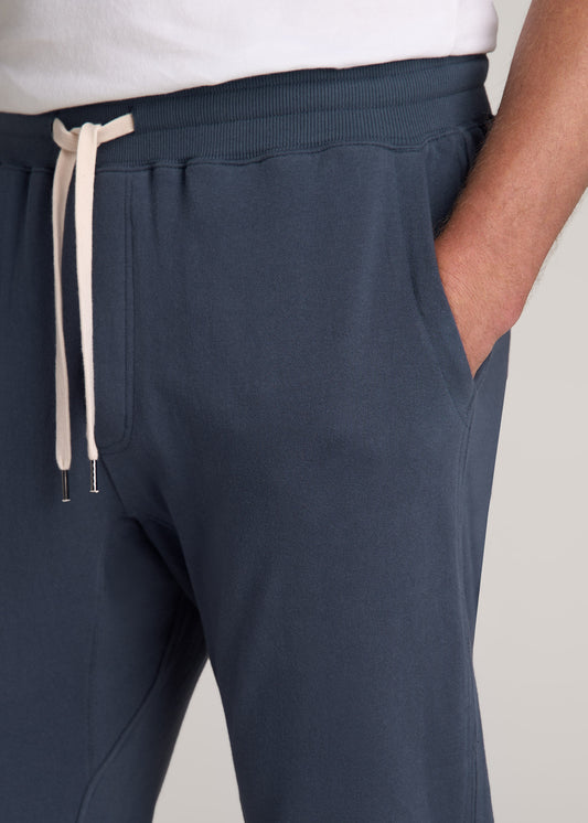 LJ&S Brushed Terrycloth Sweatpants for Tall Men in Vintage Midnight Navy