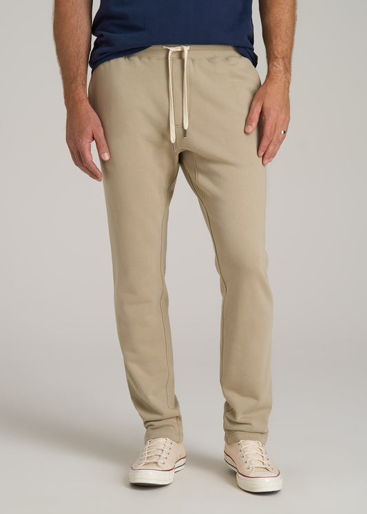 LJ&S Brushed Terrycloth Sweatpants for Tall Men in Vintage Buck