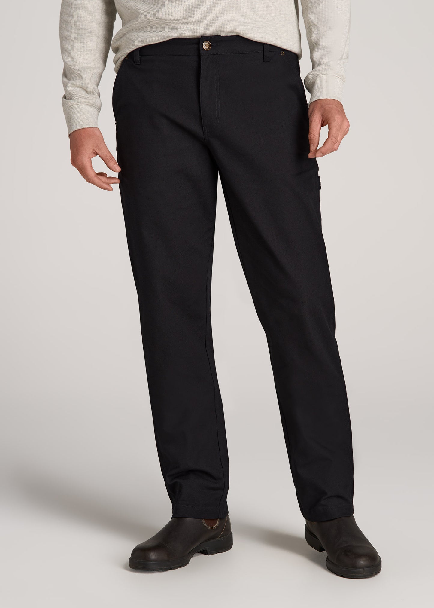 LJ&S Stretch Canvas REGULAR-FIT Carpenter's Pants for Tall Men in Black