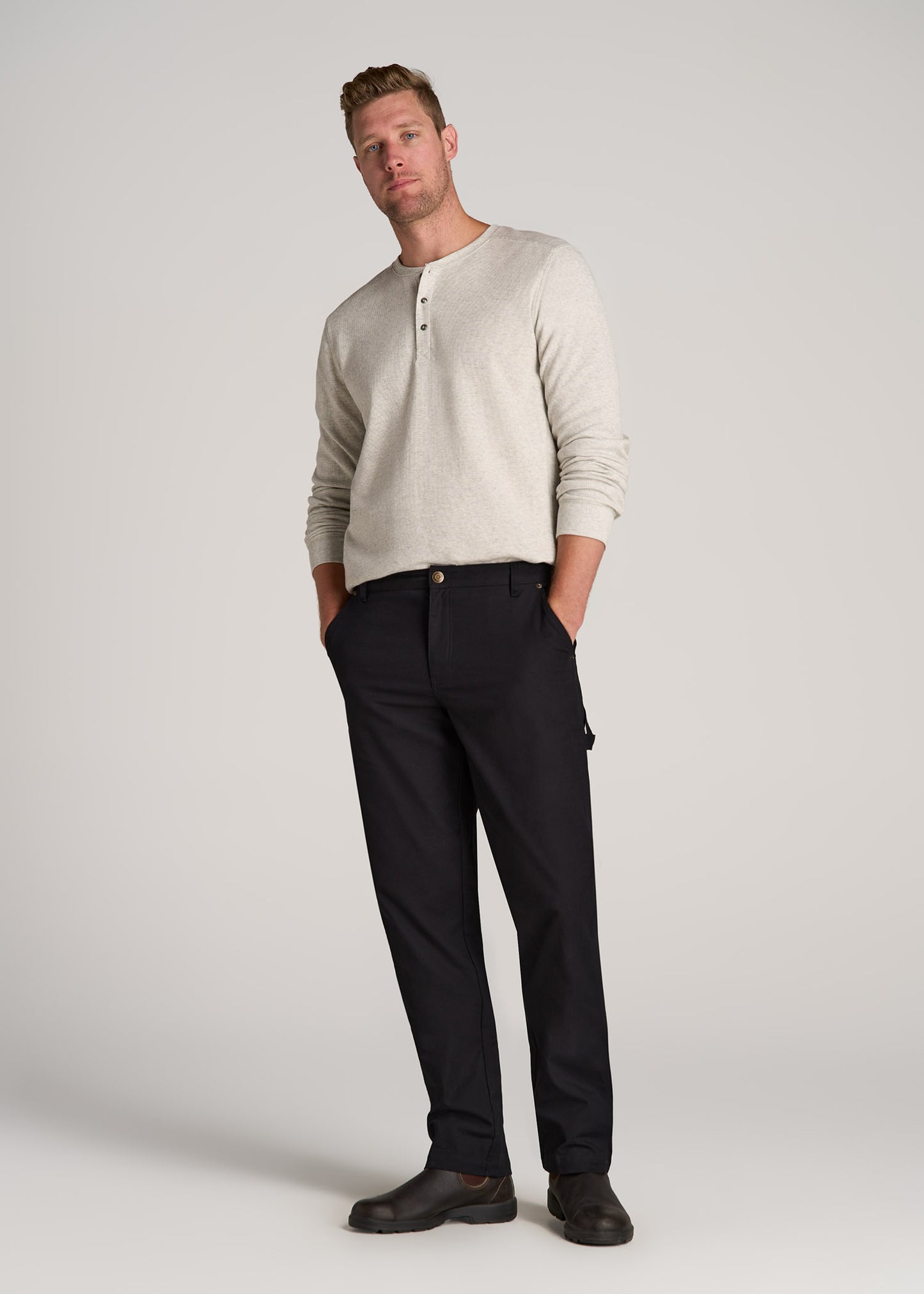 LJ&S Stretch Canvas REGULAR-FIT Carpenter's Pants for Tall Men in Black