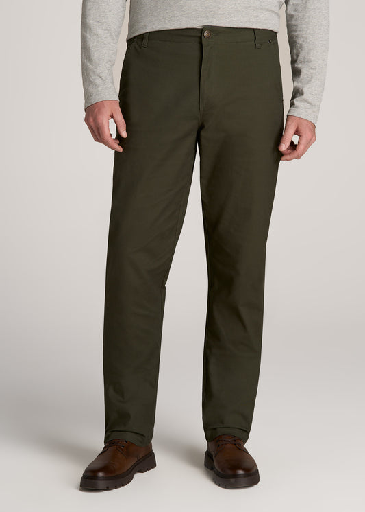 LJ&S Stretch Canvas REGULAR-FIT Carpenter's Pants for Tall Men in Thyme Green