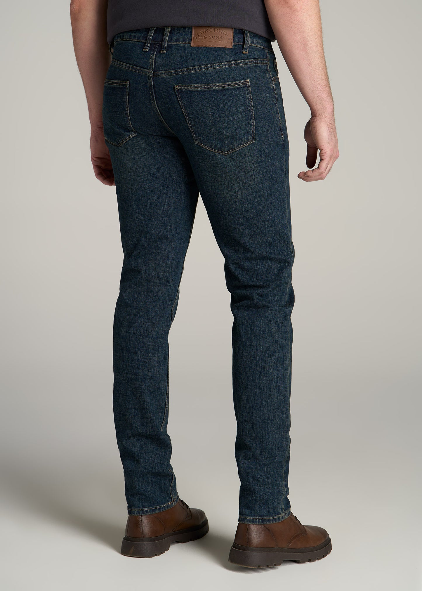 LJ&S TAPERED Jeans for Tall Men in Mechanic Blue