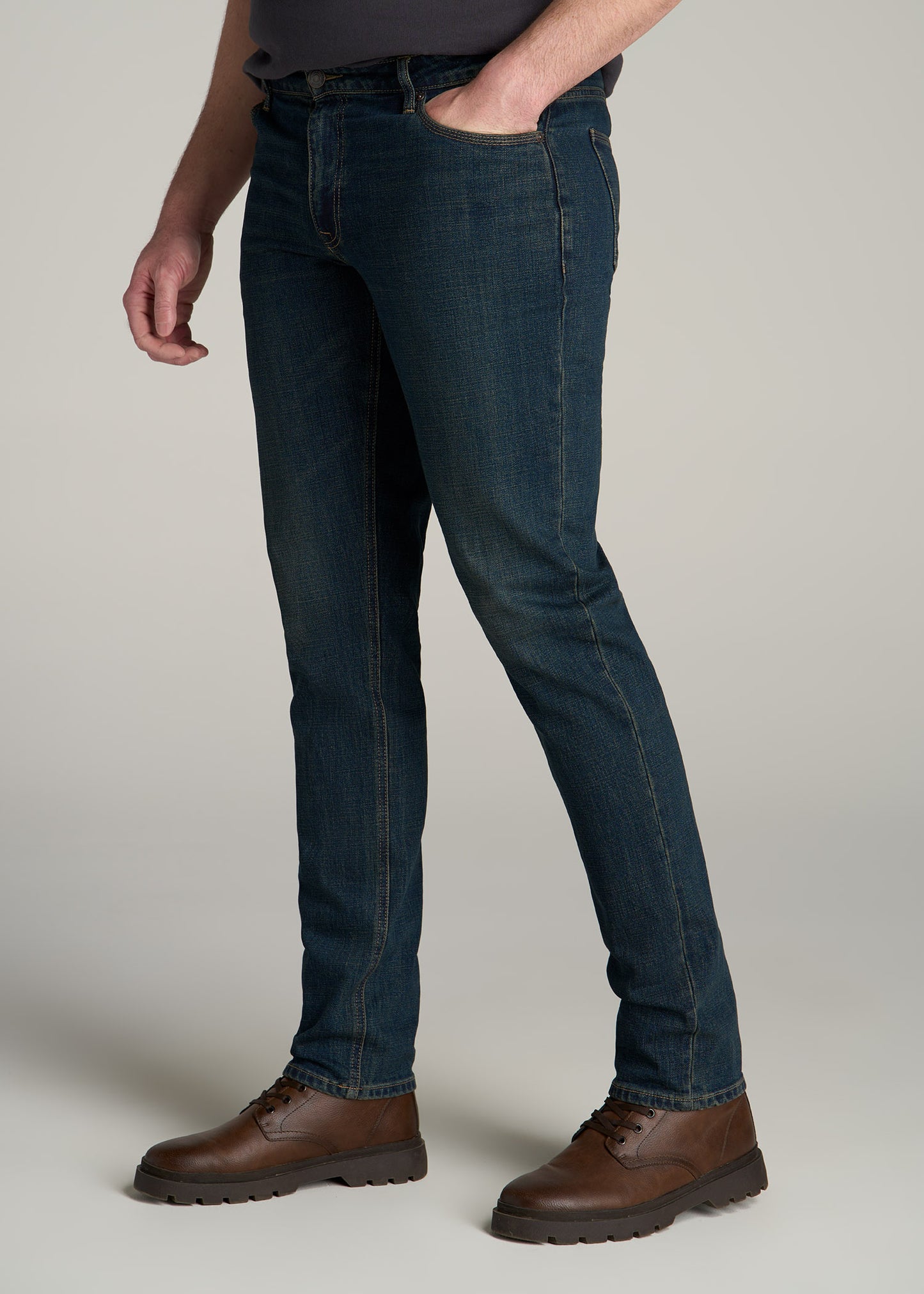 LJ&S TAPERED Jeans for Tall Men in Mechanic Blue