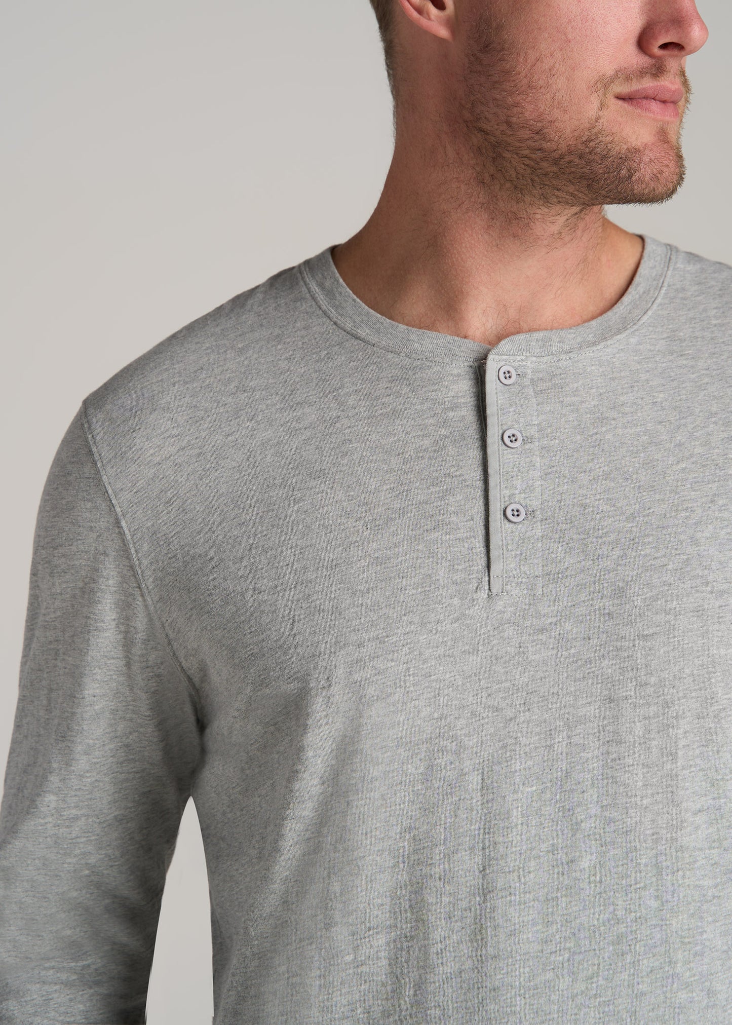 LJ-Vintage-Washed-Slub-Henley-Heathered-Grey-detail