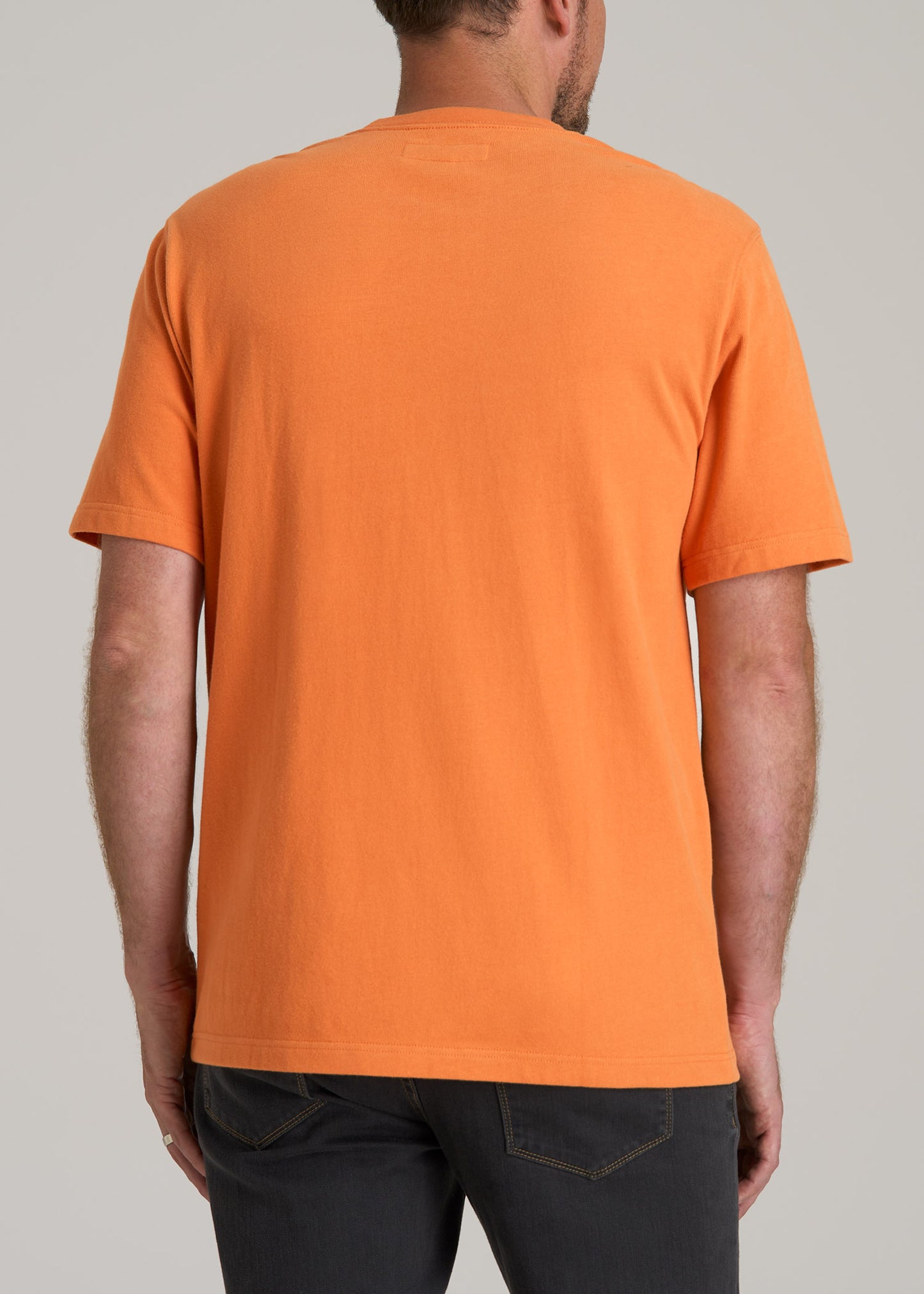 LJ&S Workwear Pocket T-Shirt for Tall Men in Marmalade