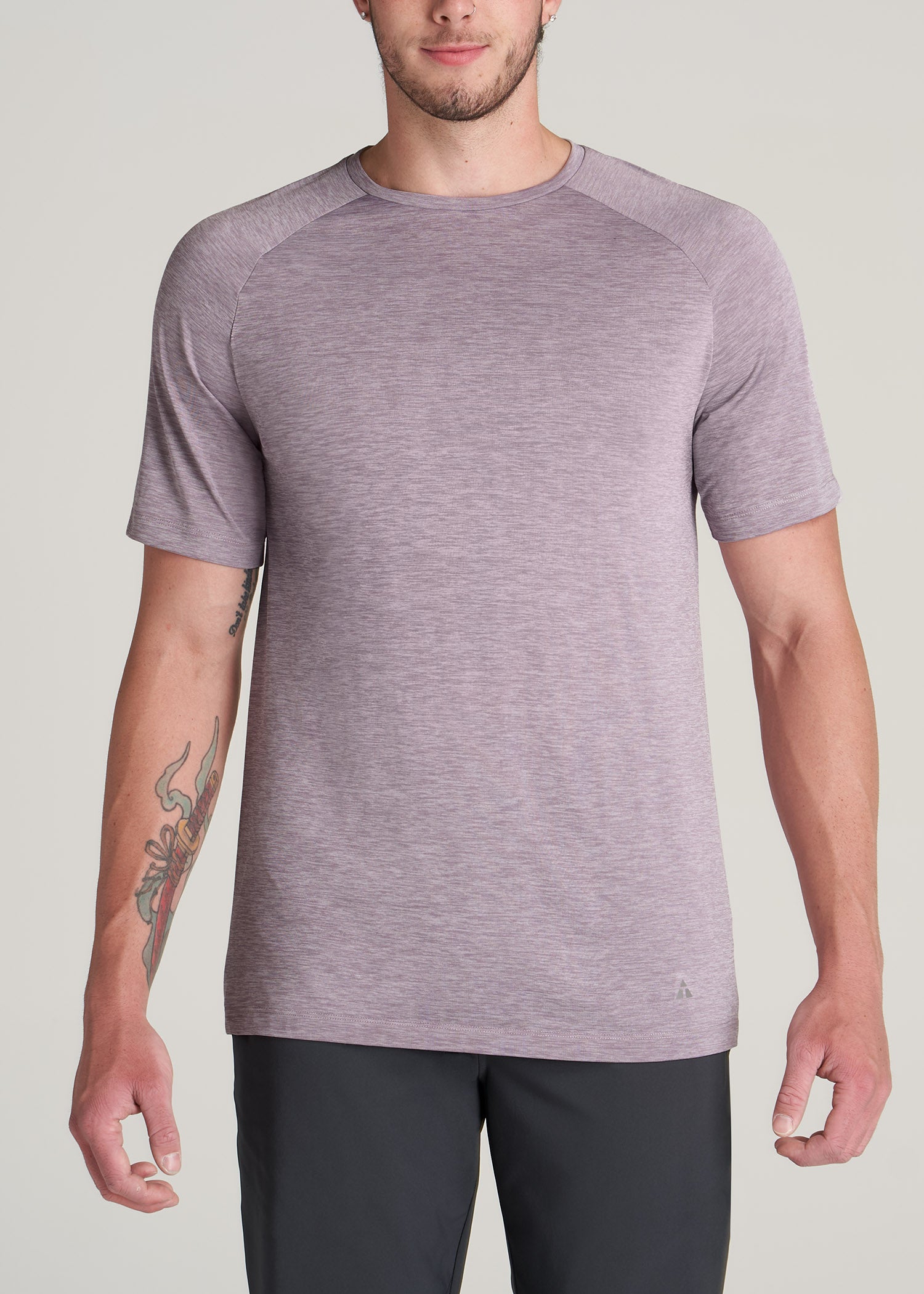  American-Tall-Men-AT-Performance-Engineered-Raglan-Short-Sleeve-Tee-Lavender-Mix-front