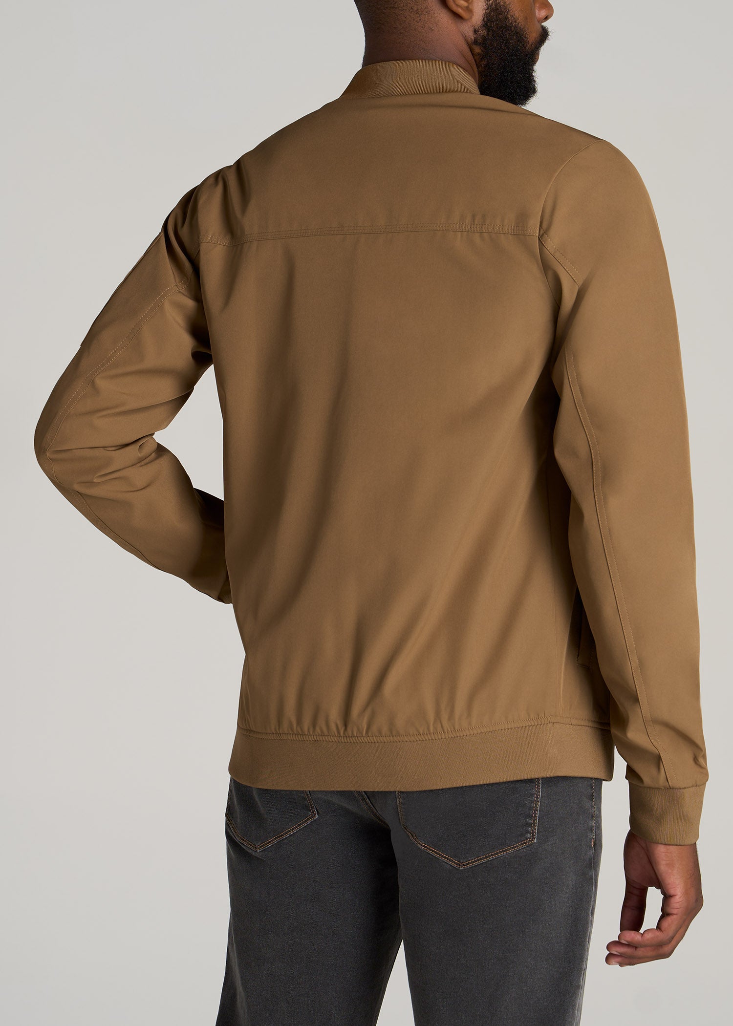       American-Tall-Men-Bomber-Jacket-Sahara-back