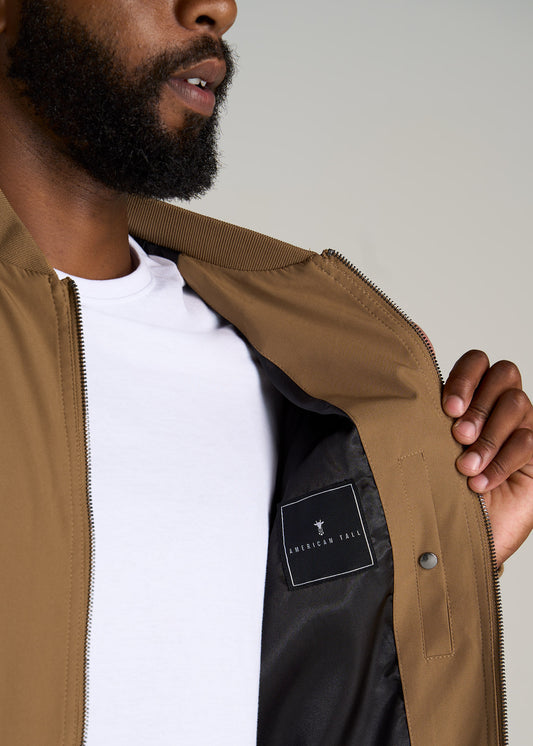       American-Tall-Men-Bomber-Jacket-Sahara-detail