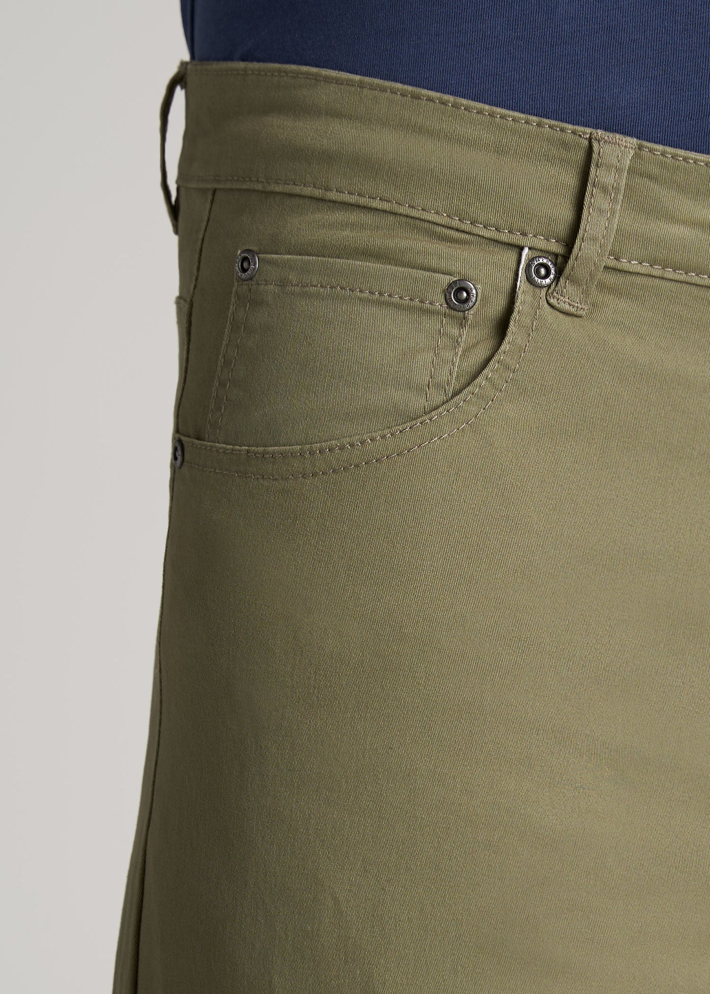       American-Tall-Men-Carman-5-Pocket-Fatigue-Green-detail