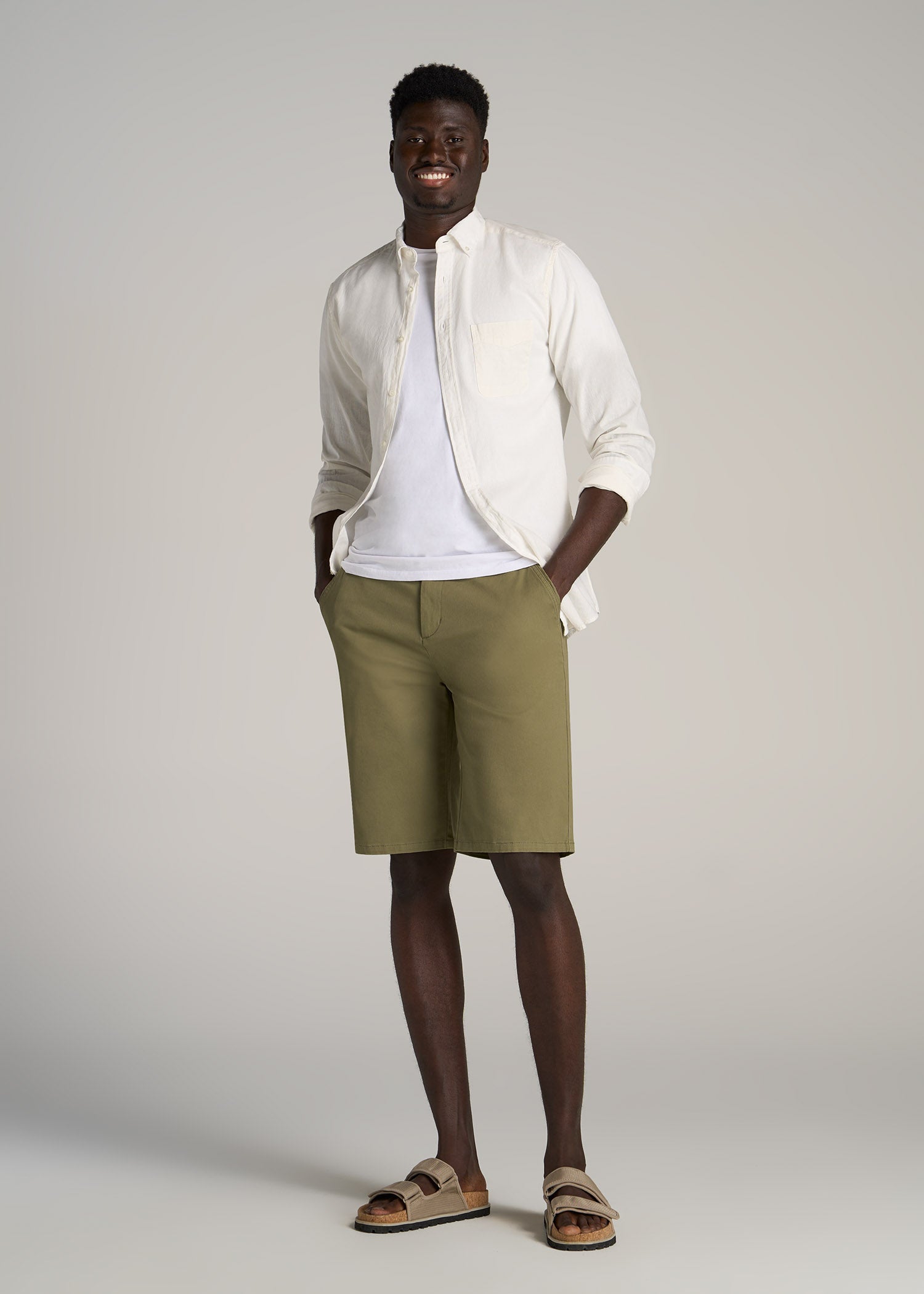    American-Tall-Men-Chino-Shorts-Fatigue-Green-full