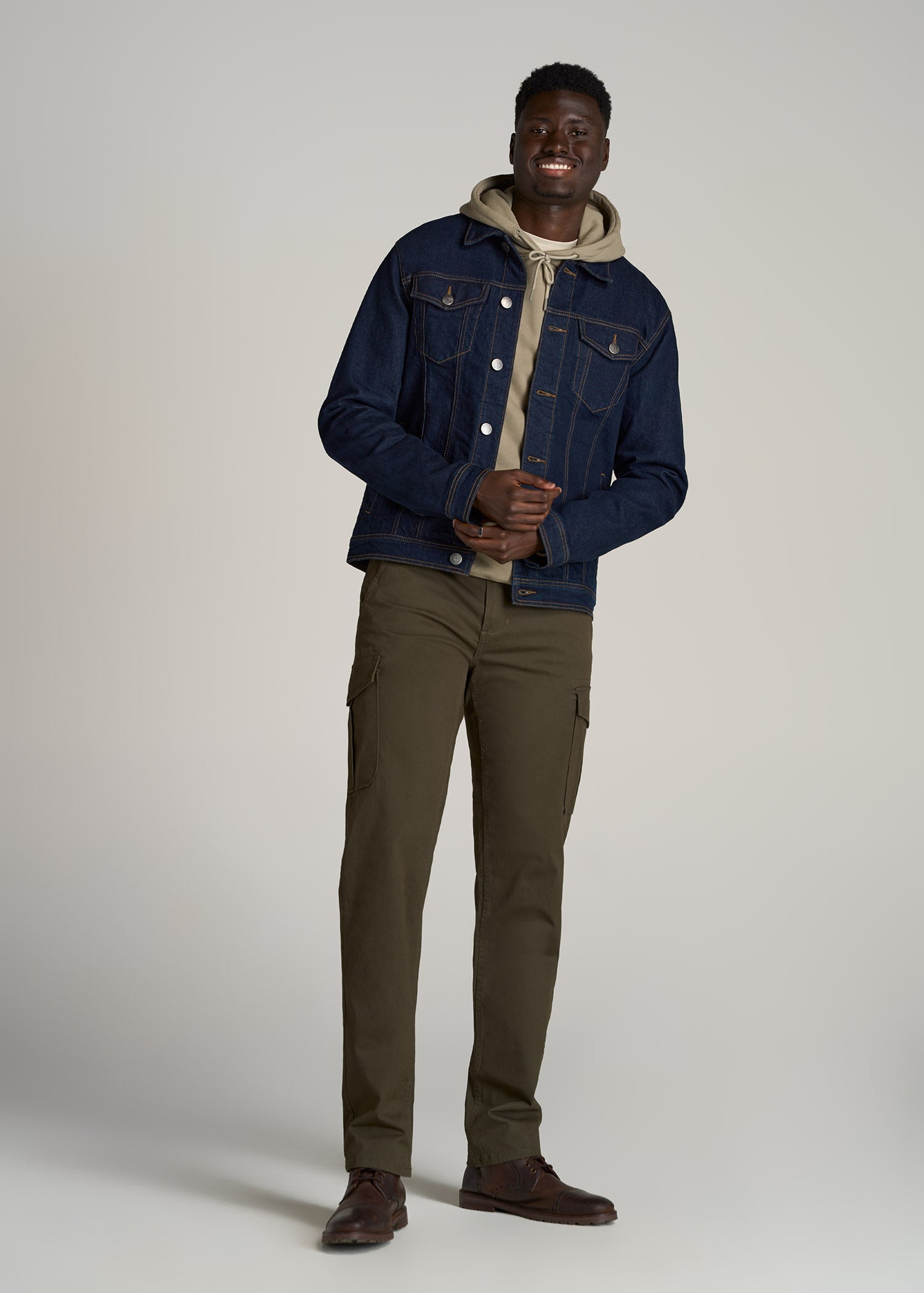     American-Tall-Men-Denim-Trucker-Jacket-Raw-Indigo-full