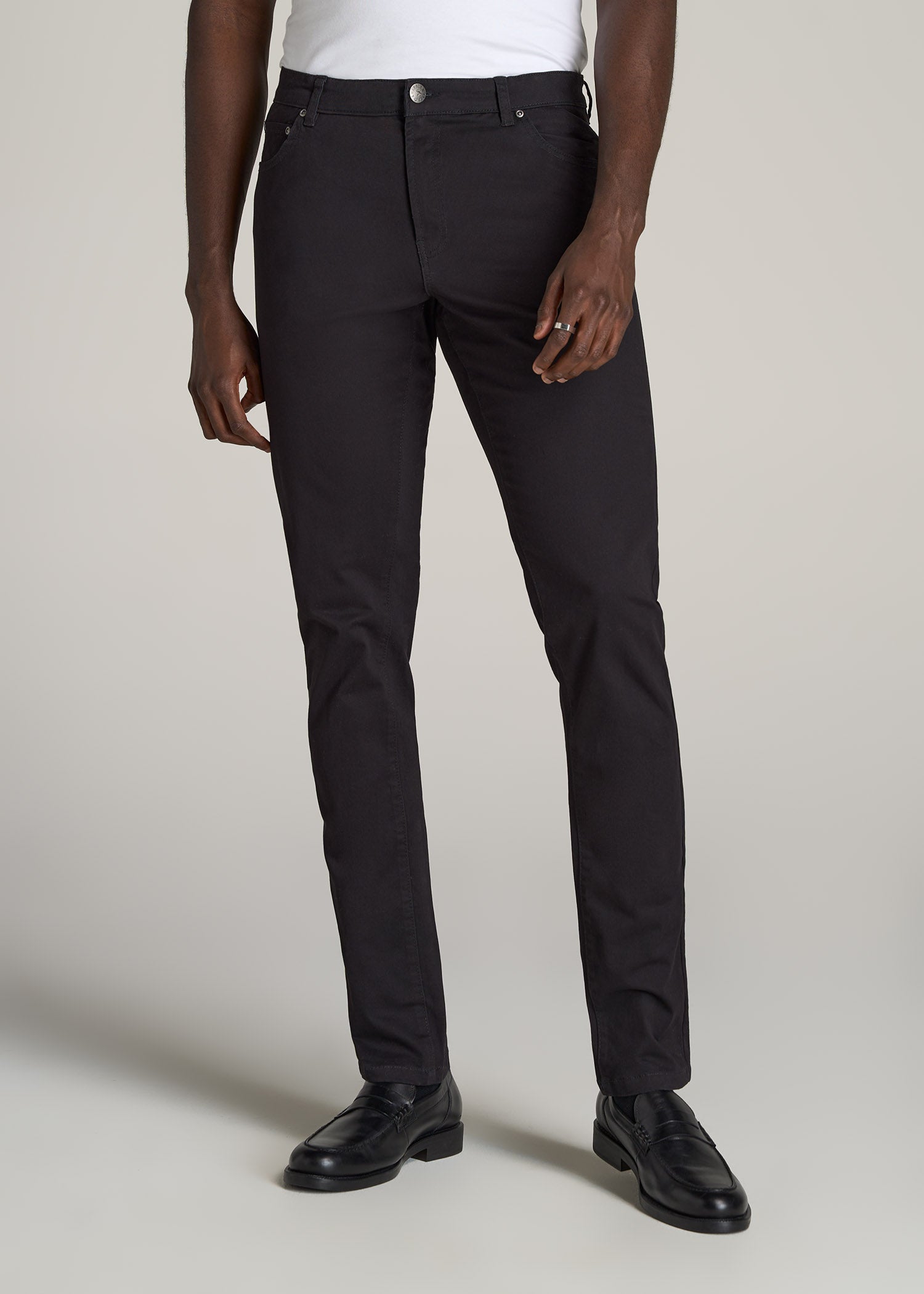     American-Tall-Men-Dylan-5-Pocket-Chino-Black-front