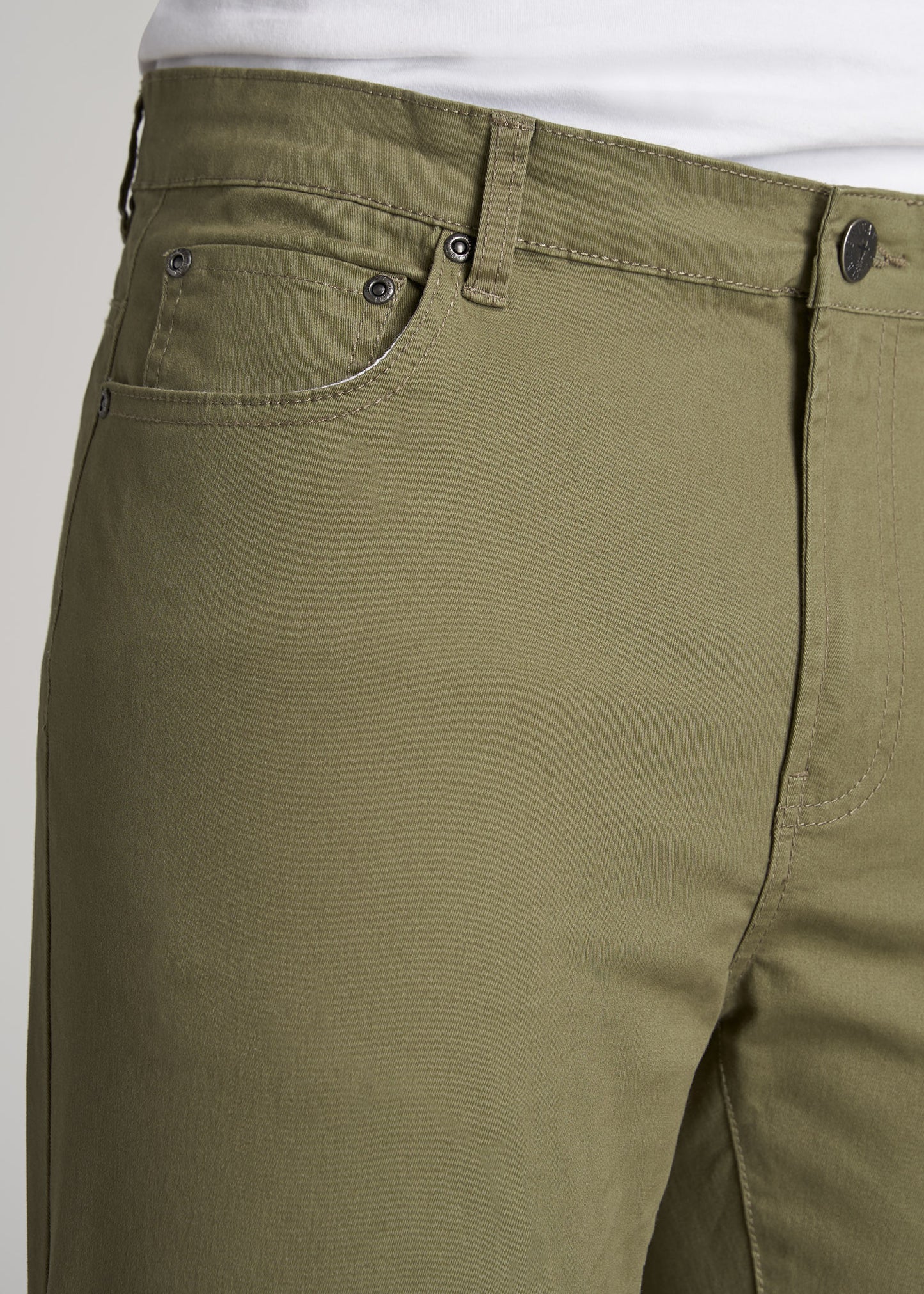    American-Tall-Men-Dylan-5-Pocket-Chino-Fatigue-Green-detail