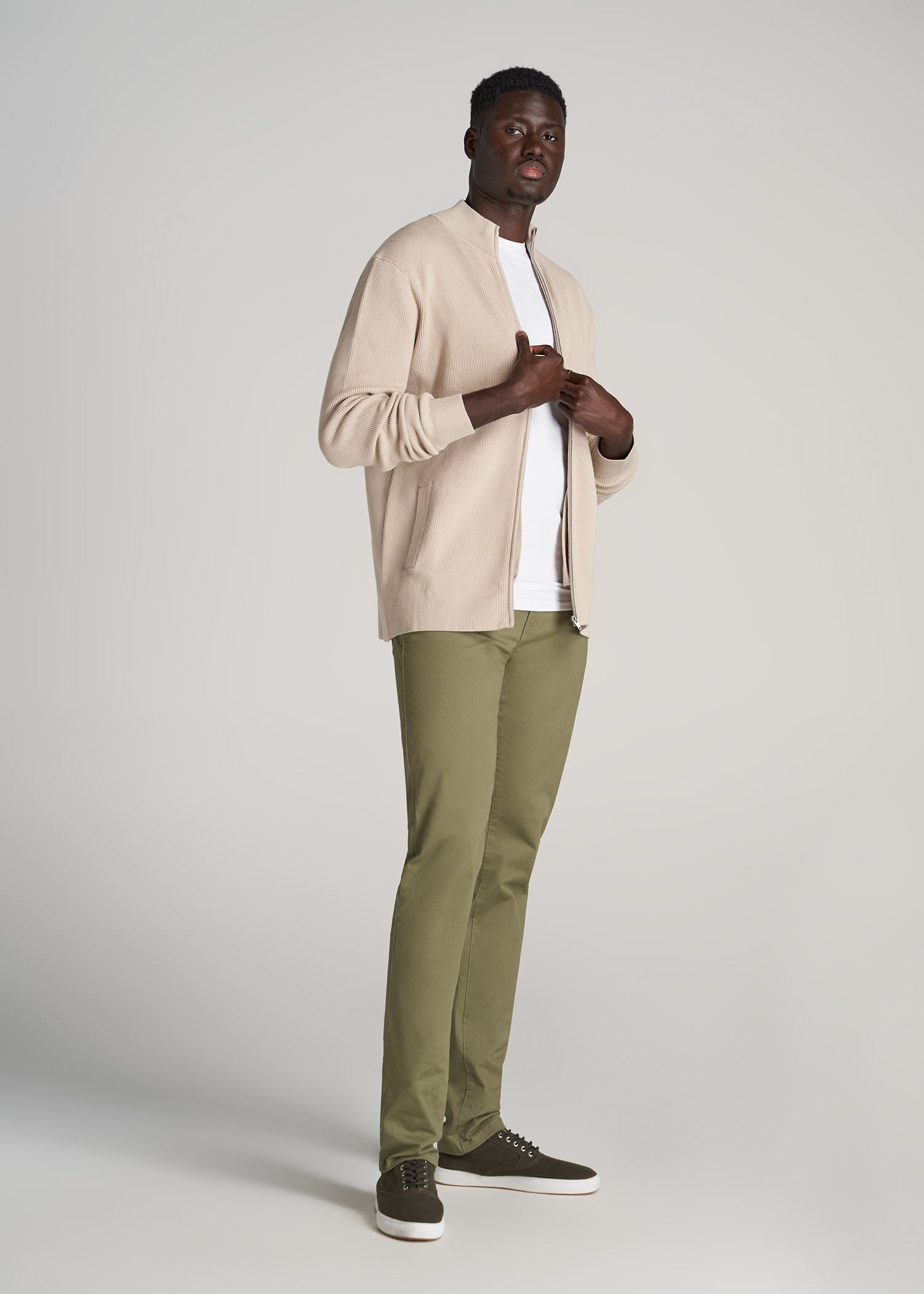     American-Tall-Men-Dylan-5-Pocket-Chino-Fatigue-Green-full