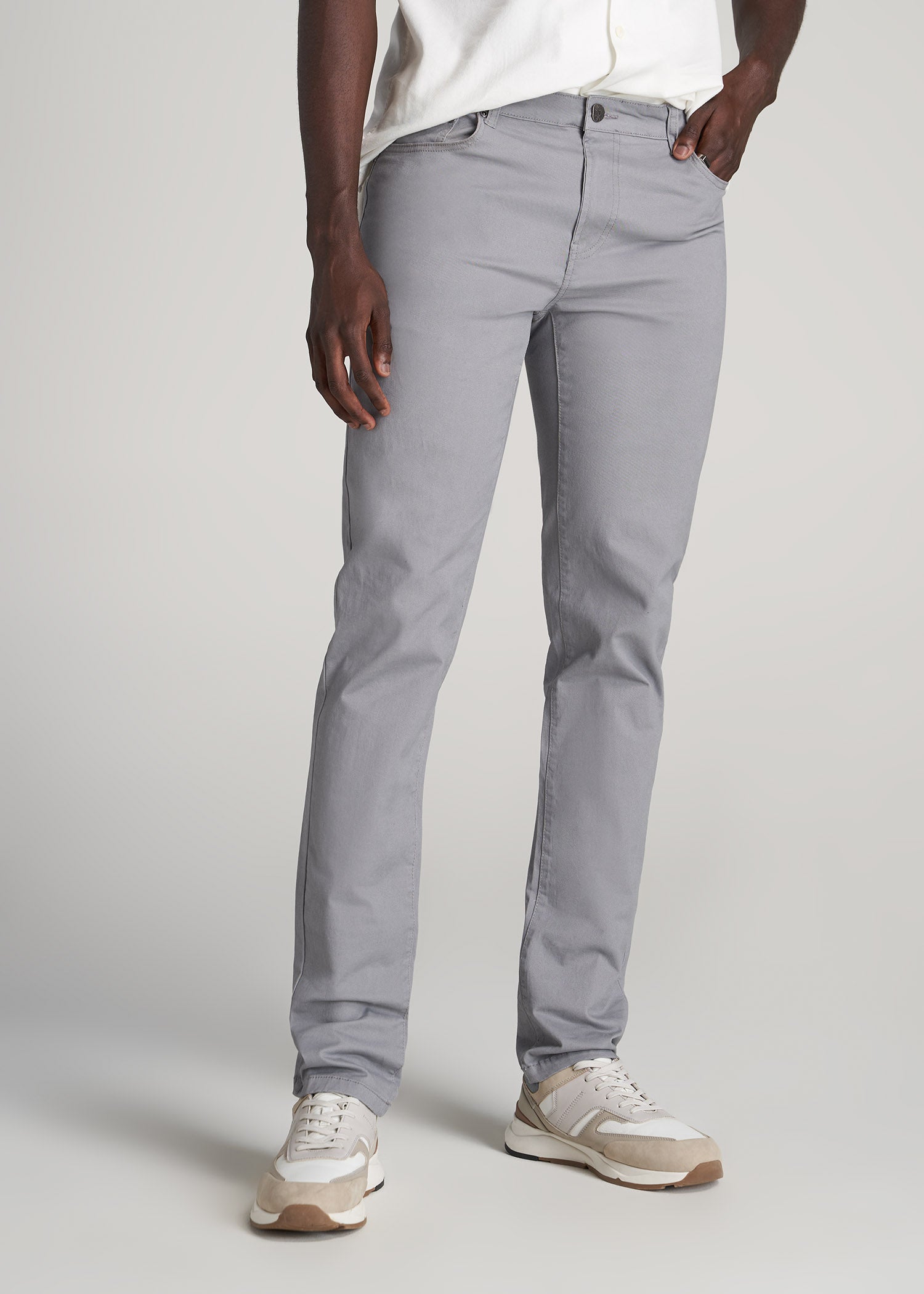       American-Tall-Men-Dylan-5-Pocket-Chino-Pebble-Grey-front