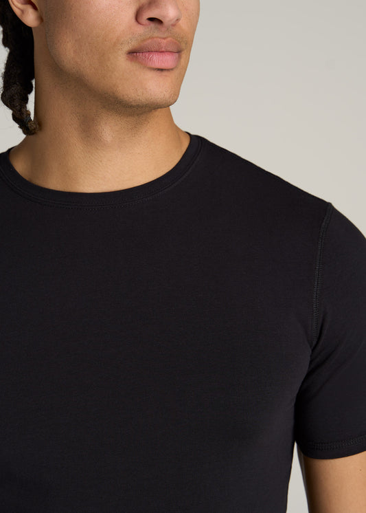    American-Tall-Men-Essential-SLIM-FIT-Crew-Neck-Tees-Black-detail