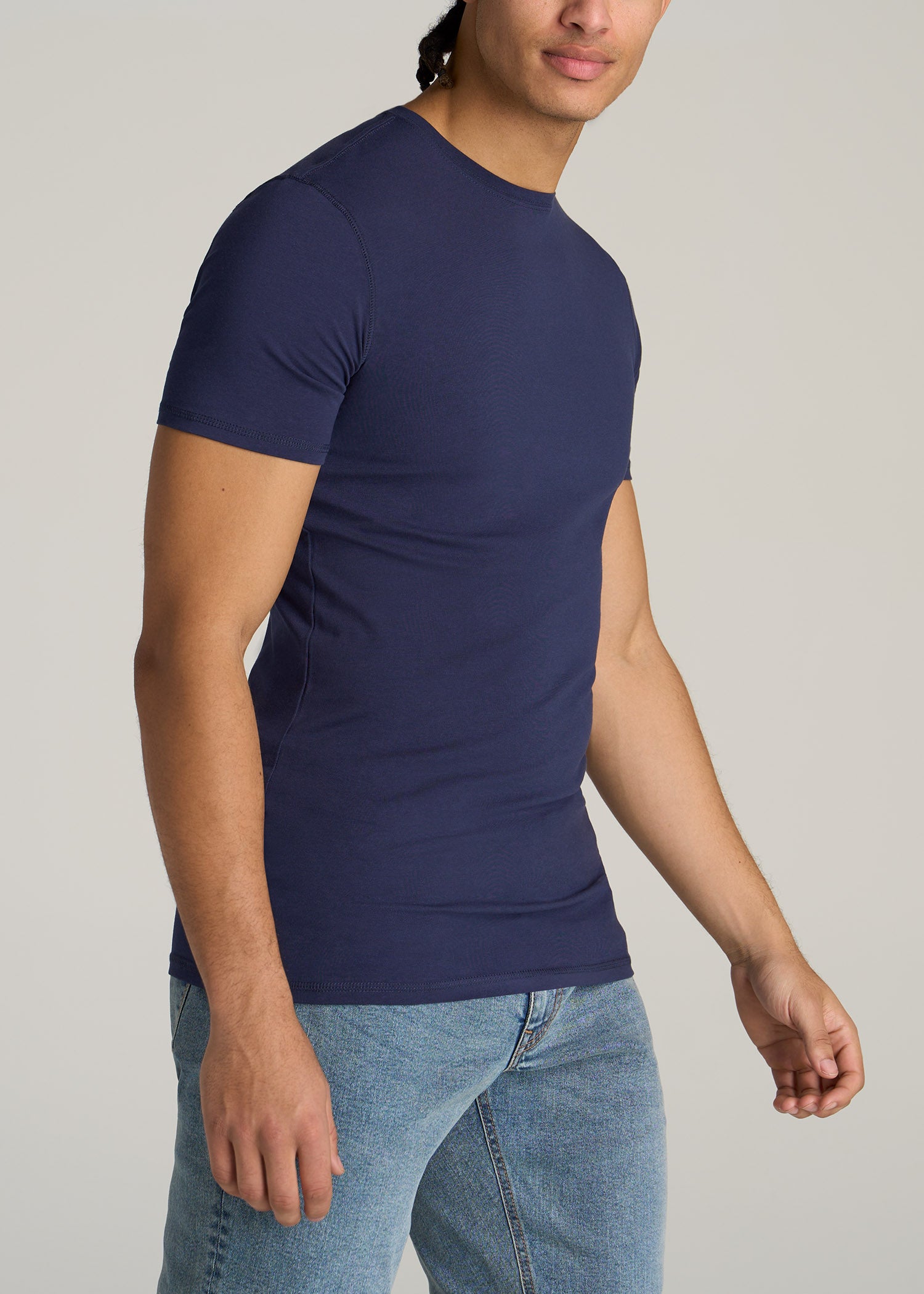         American-Tall-Men-Essential-SLIM-FIT-Crew-Neck-Tees-Navy-side