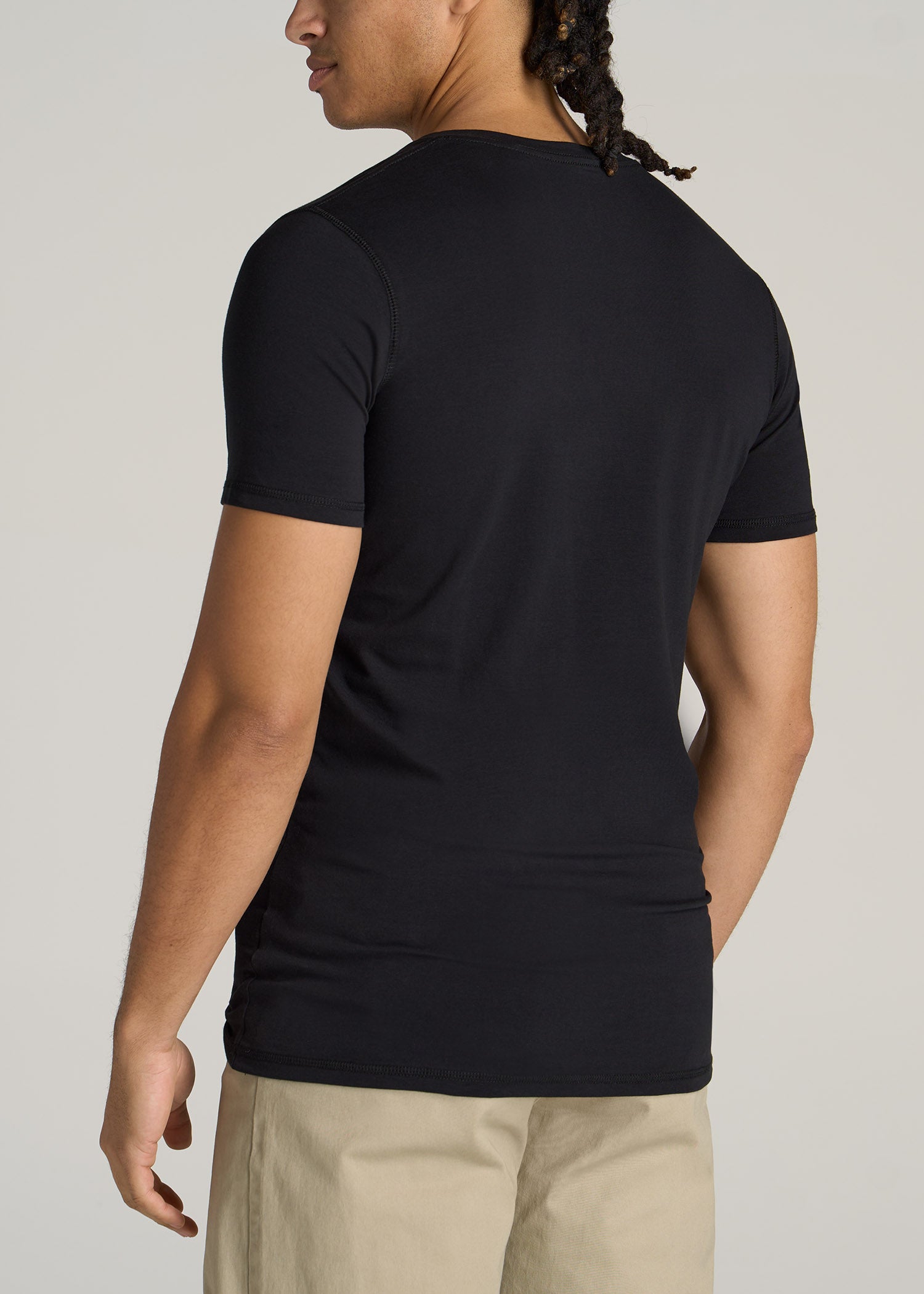    American-Tall-Men-Essential-SLIM-FIT-V-Neck-Tees-Black-back