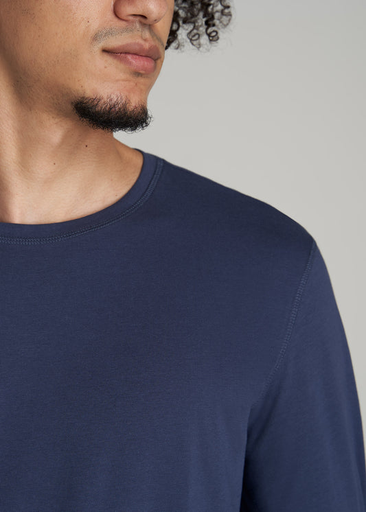       American-Tall-Men-Essential-SlimFit-LS-Crewneck-Navy-detail