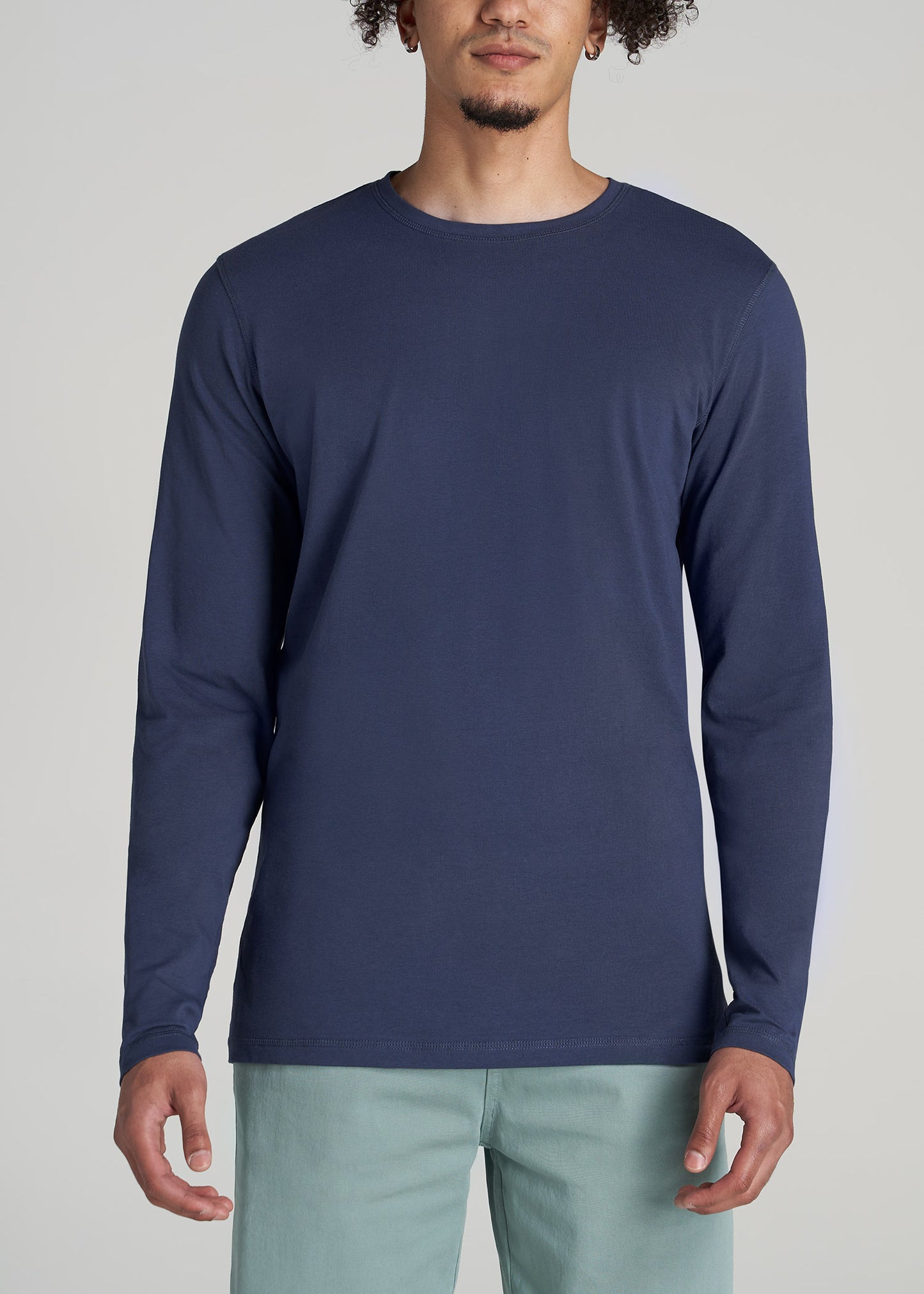        American-Tall-Men-Essential-SlimFit-LS-Crewneck-Navy-front