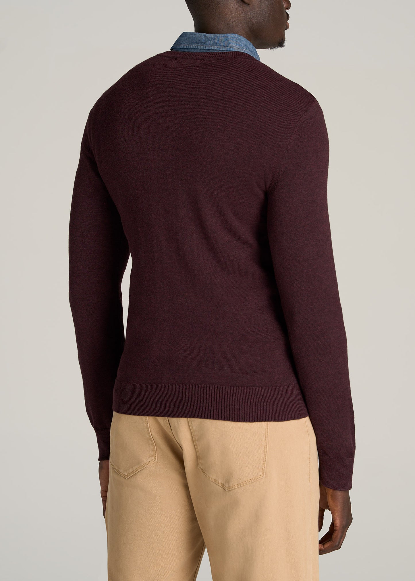    American-Tall-Men-Everyday-V-Neck-Sweater-Burgundy-Mix-back