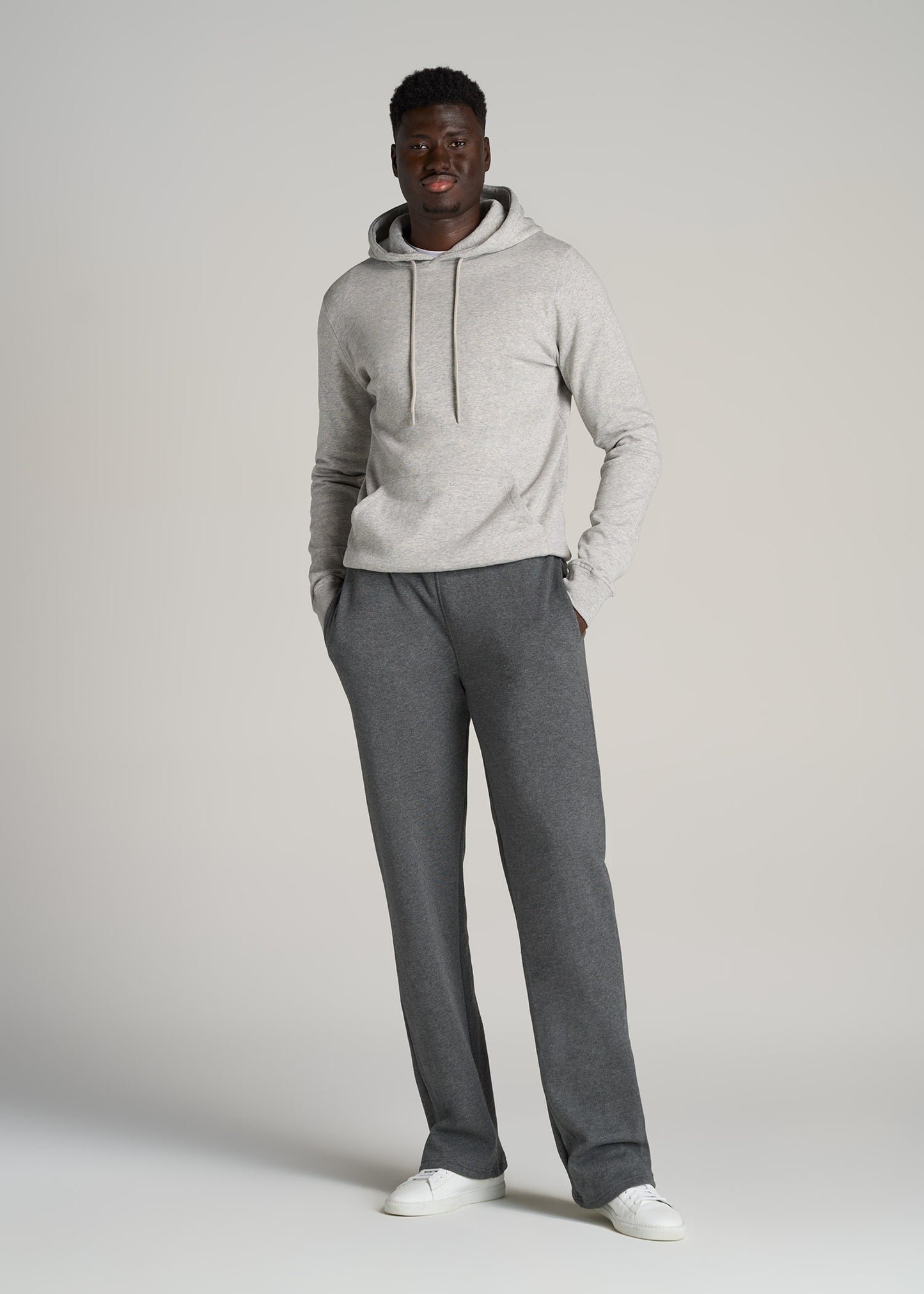    American-Tall-Men-Fleece-Open-Bottom-Sweatpants-Charcoal-Mix-full