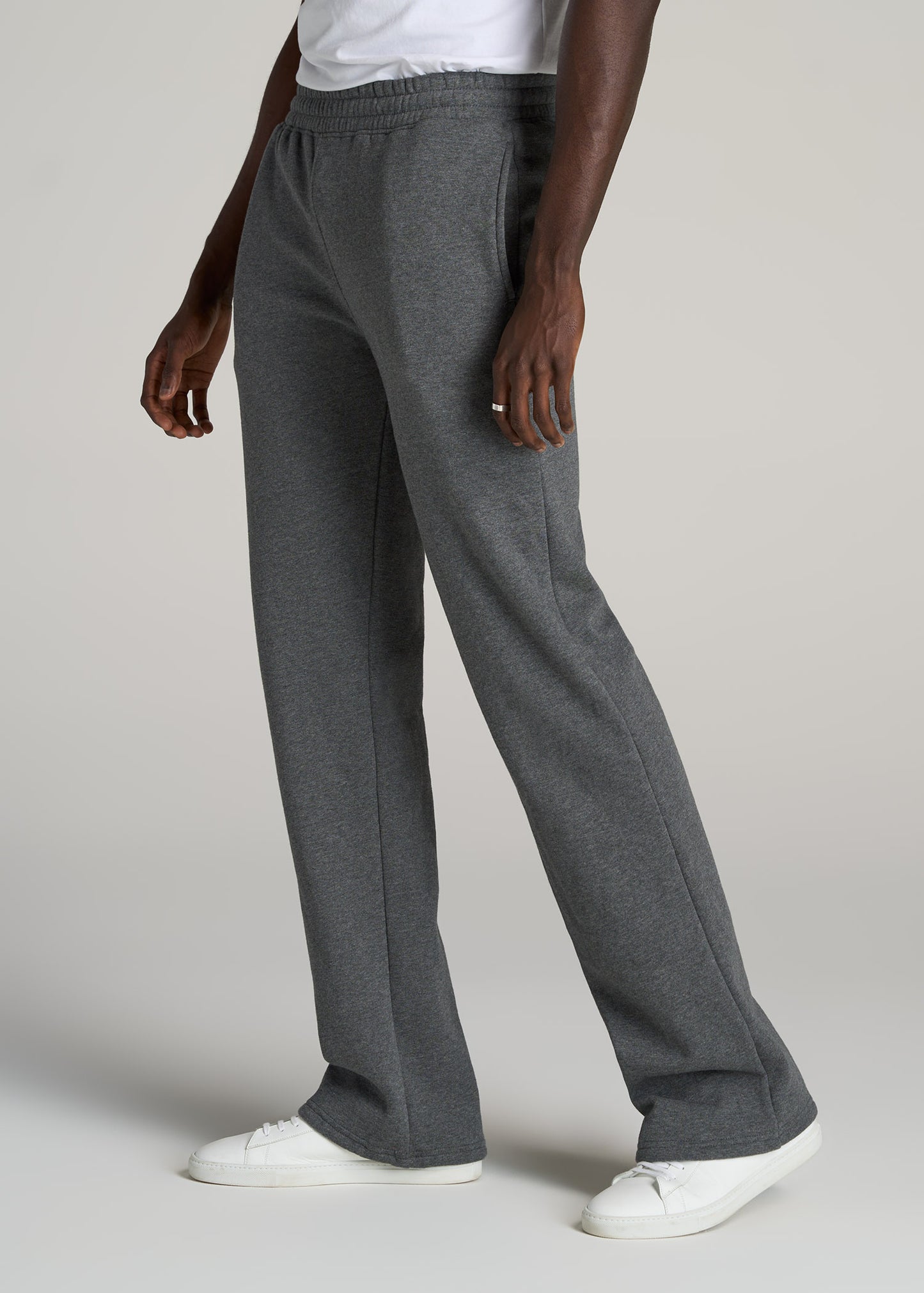    American-Tall-Men-Fleece-Open-Bottom-Sweatpants-Charcoal-Mix-side