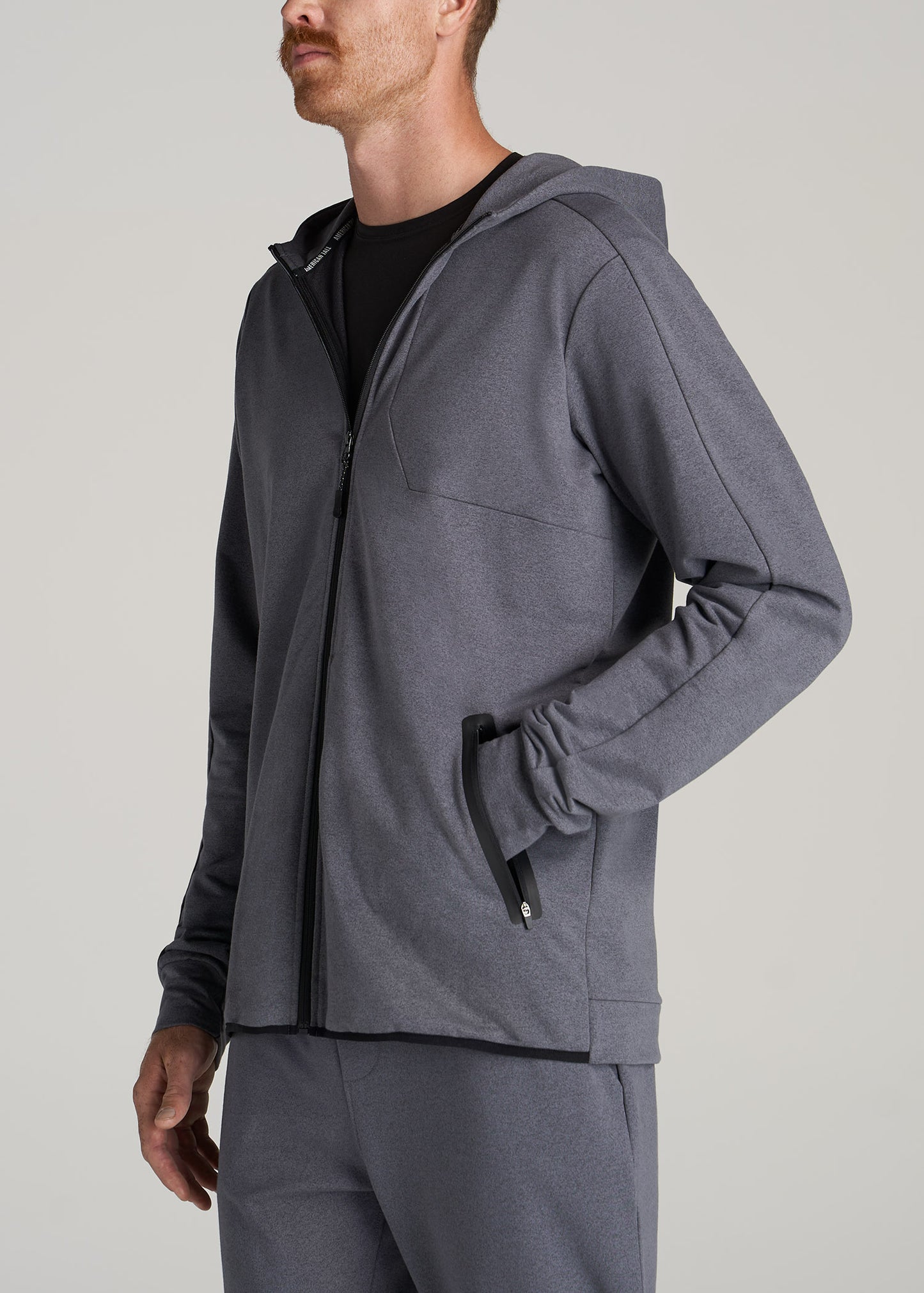       American-Tall-Men-Full-Zip-Tech-Hoodie-Tech-Charcoal-Mix-side