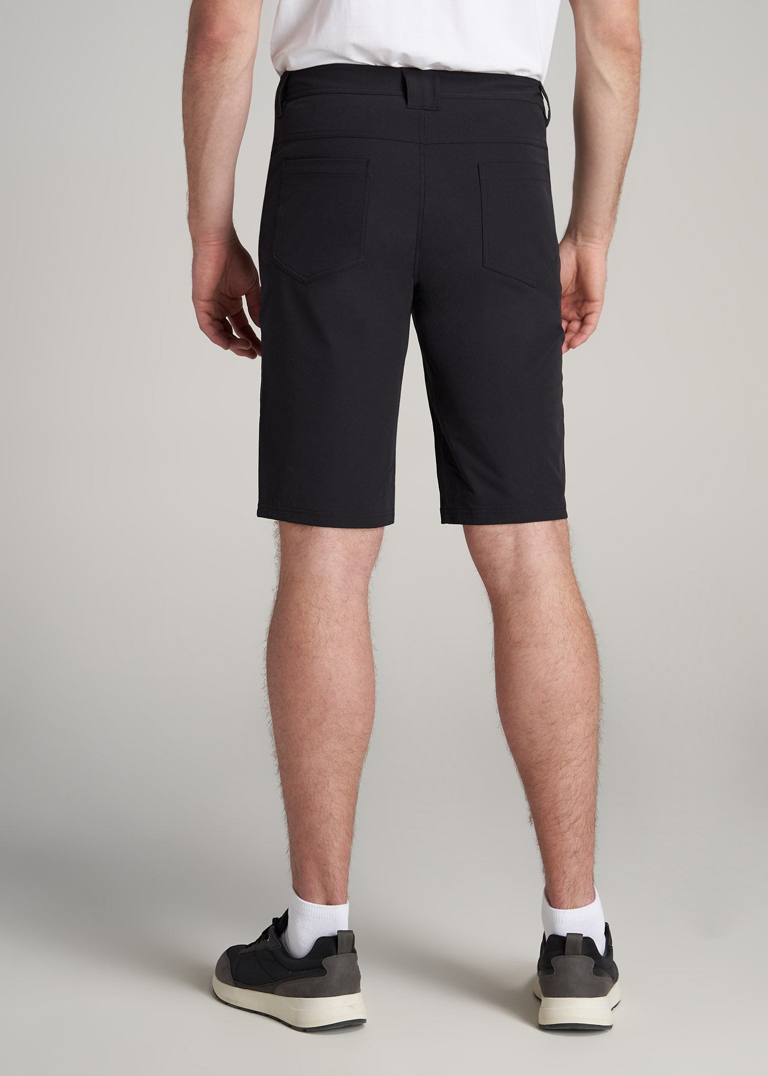    American-Tall-Men-Hiking-Shorts-Black-back