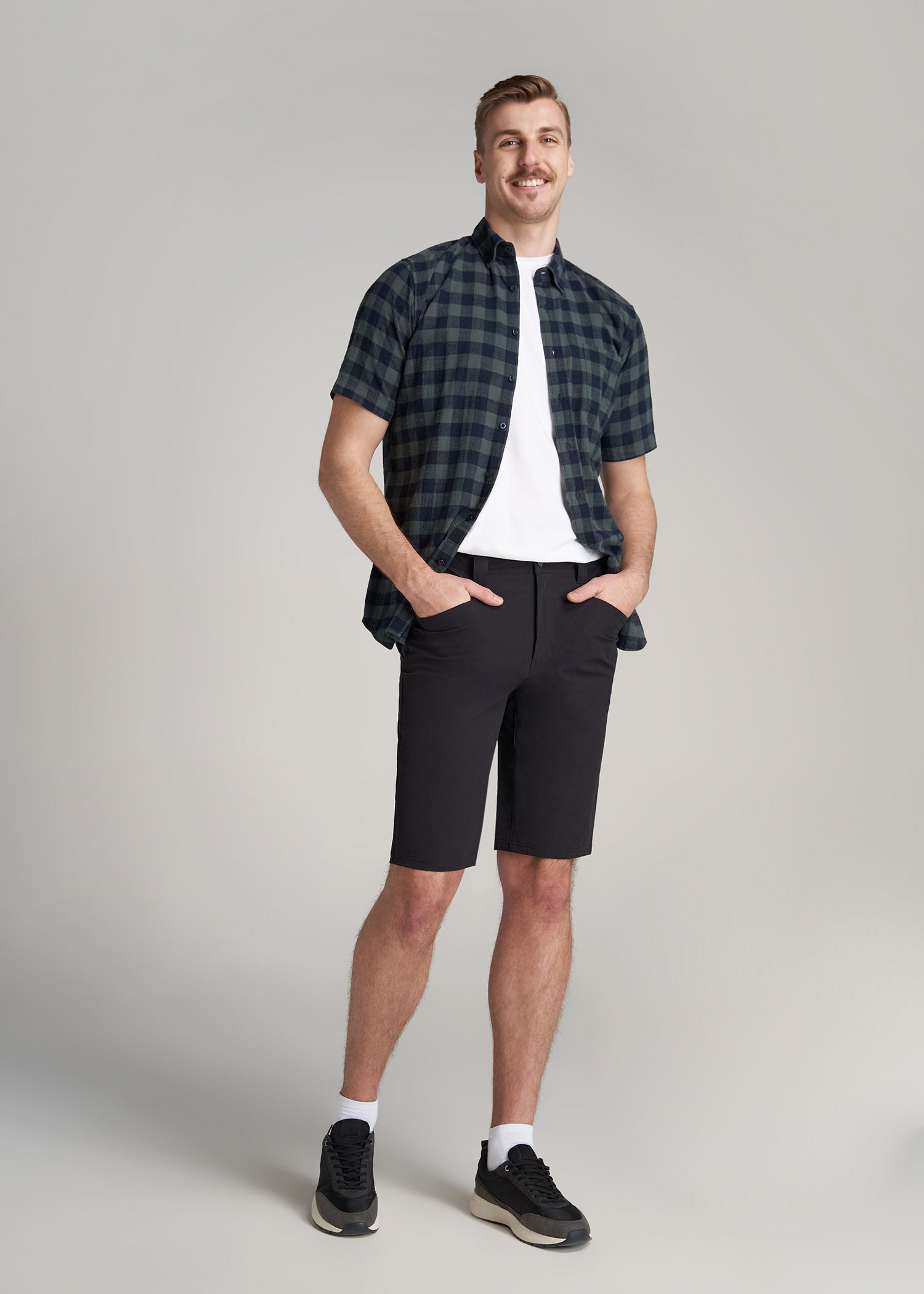    American-Tall-Men-Hiking-Shorts-Black-full