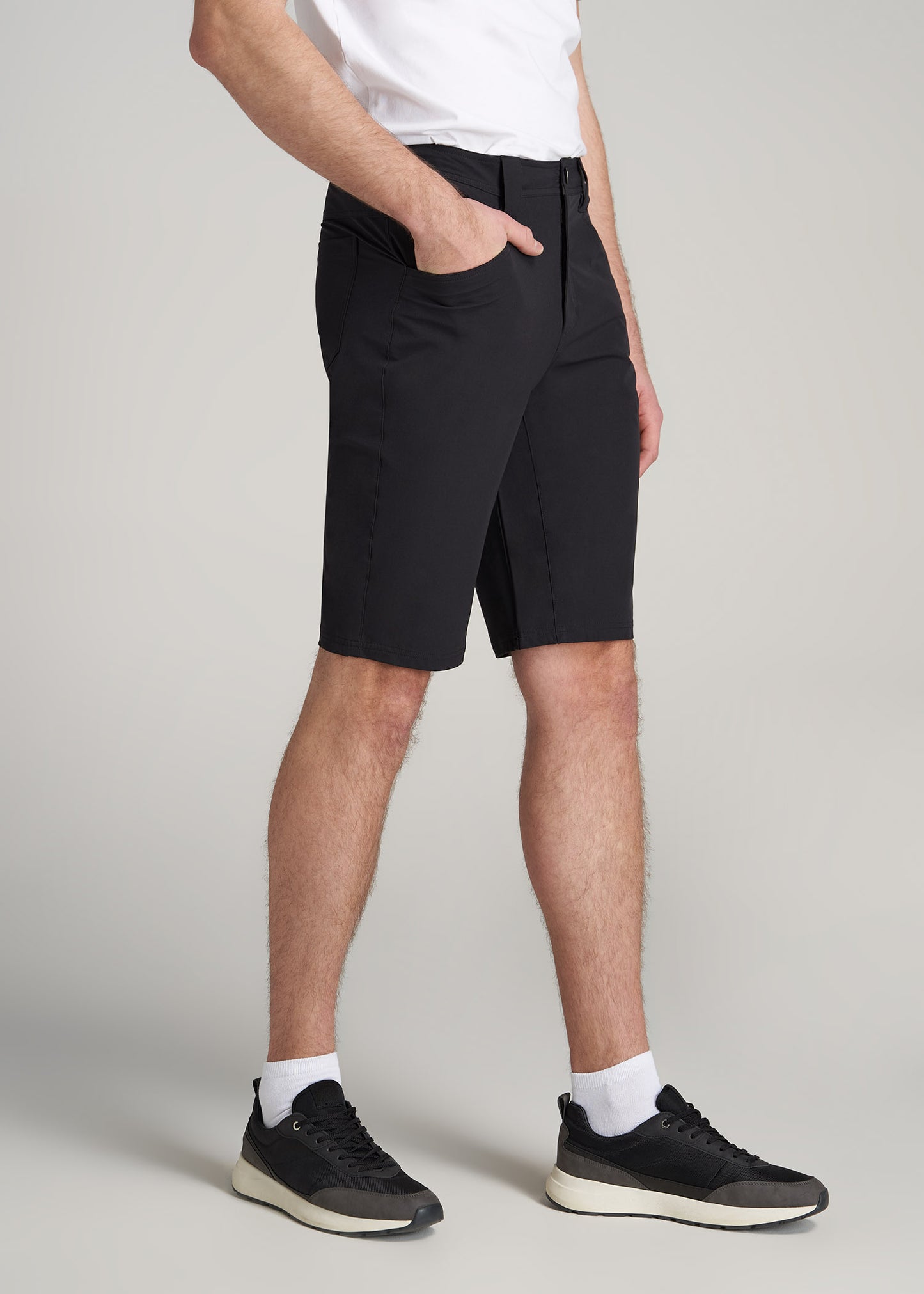    American-Tall-Men-Hiking-Shorts-Black-side