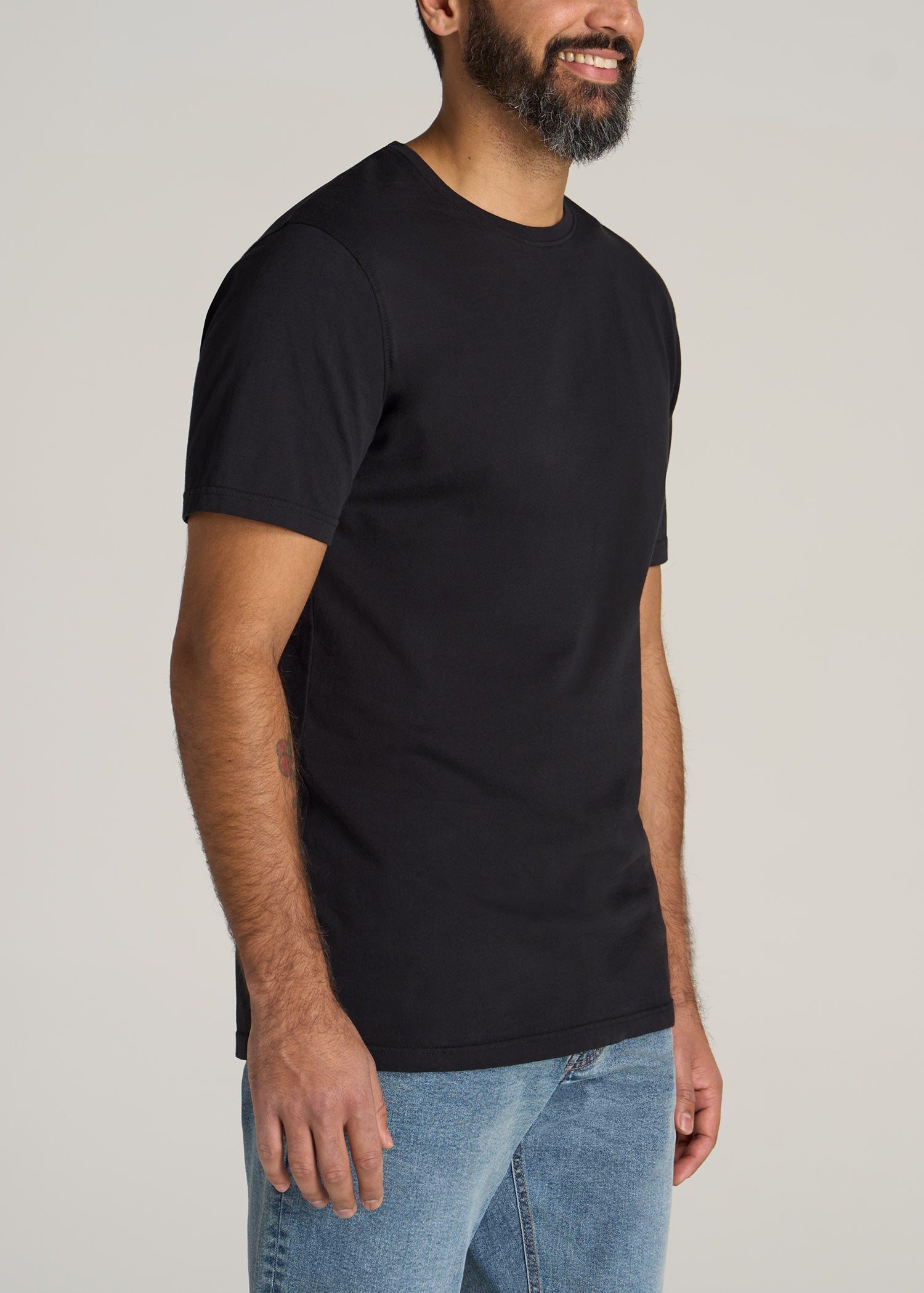 American-Tall-Men-LJ-REGULAR-FIT-Crew-Neck-Tee-Black-side