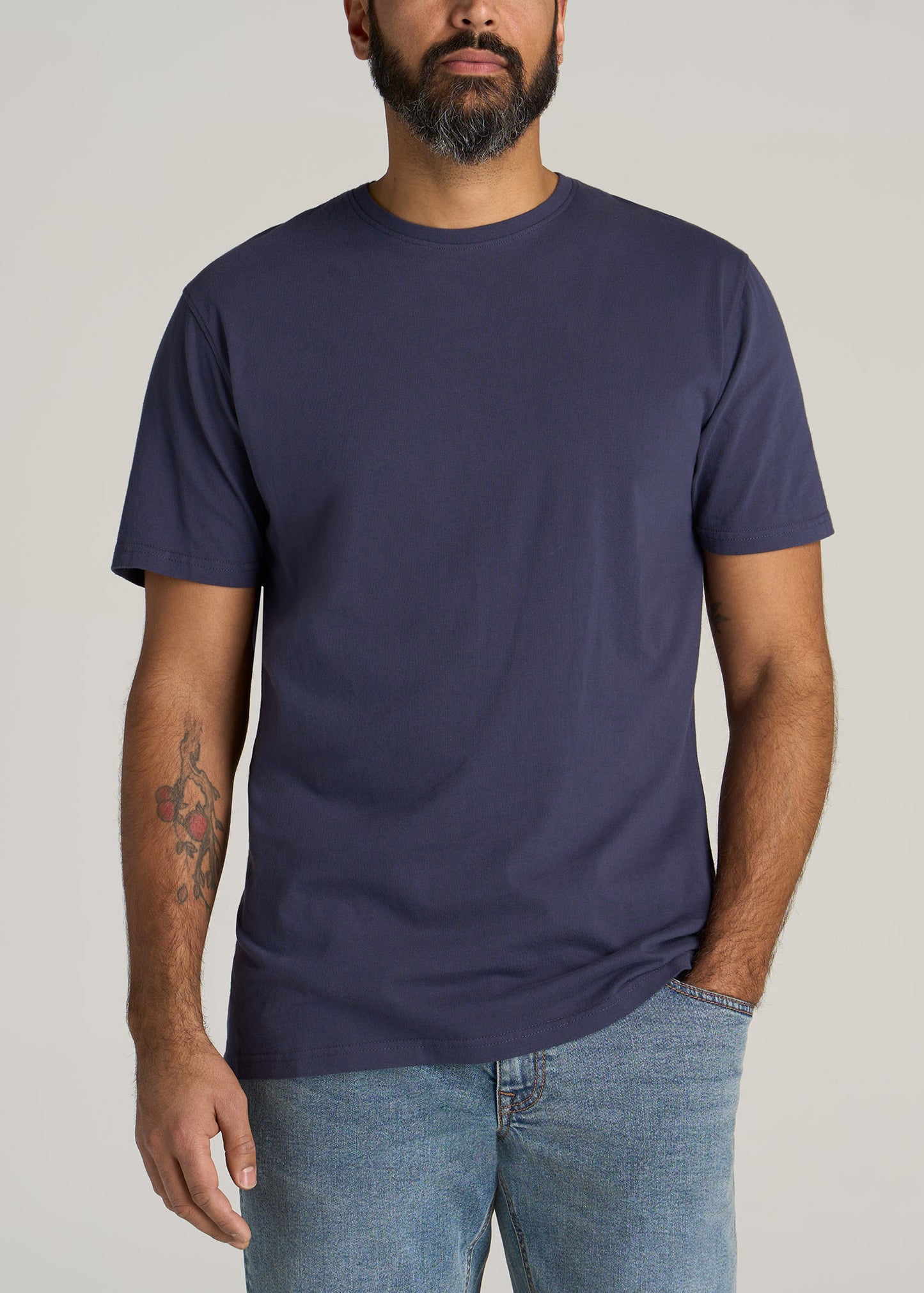 American-Tall-Men-LJ-REGULAR-FIT-Crew-Neck-Tee-Weathered-Navy-front