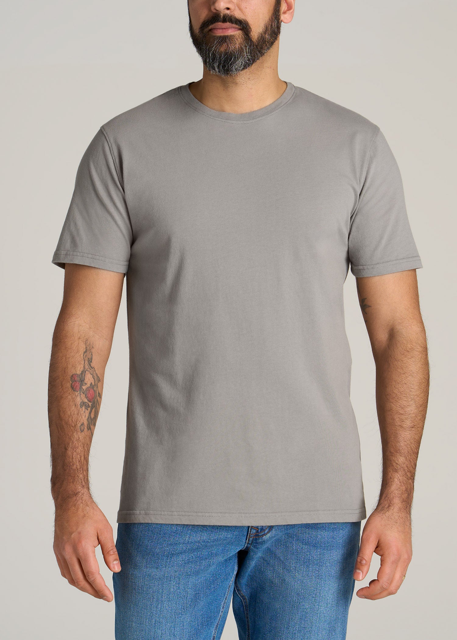 American-Tall-Men-LJS-REGULAR-FIT-CREW-NECK-TEE-PEWTER-front