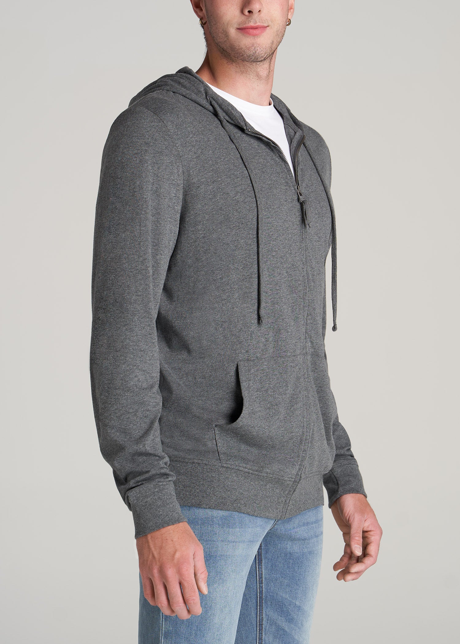       American-Tall-Men-LS-Jersey-Full-Zip-Hoodie-Charcoal-Mix-side