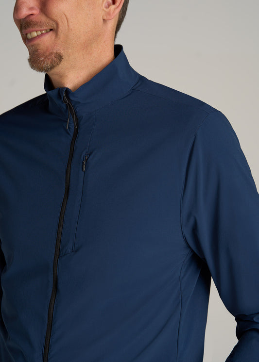       American-Tall-Men-Light-Weight-Track-Jacket-Marine-Navy-detail