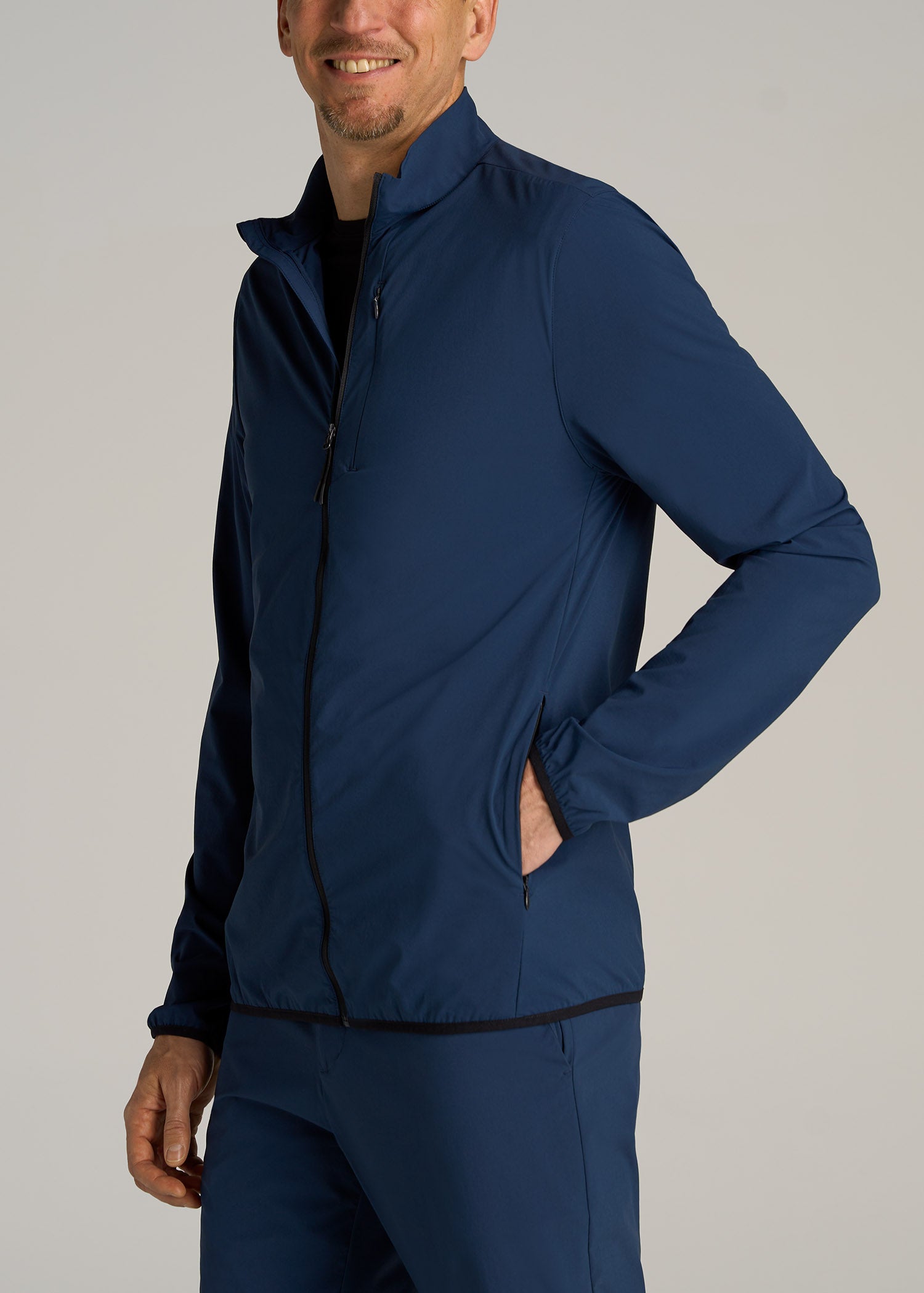     American-Tall-Men-Light-Weight-Track-Jacket-Marine-Navy-side