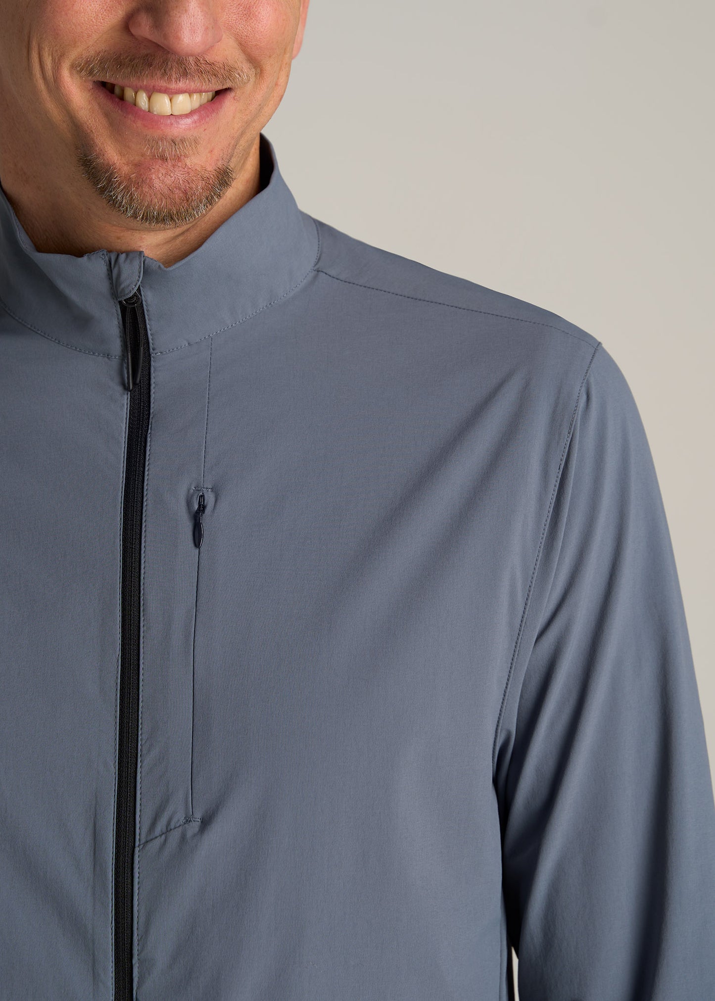     American-Tall-Men-Light-Weight-Track-Jacket-Smokey-Blue-detail