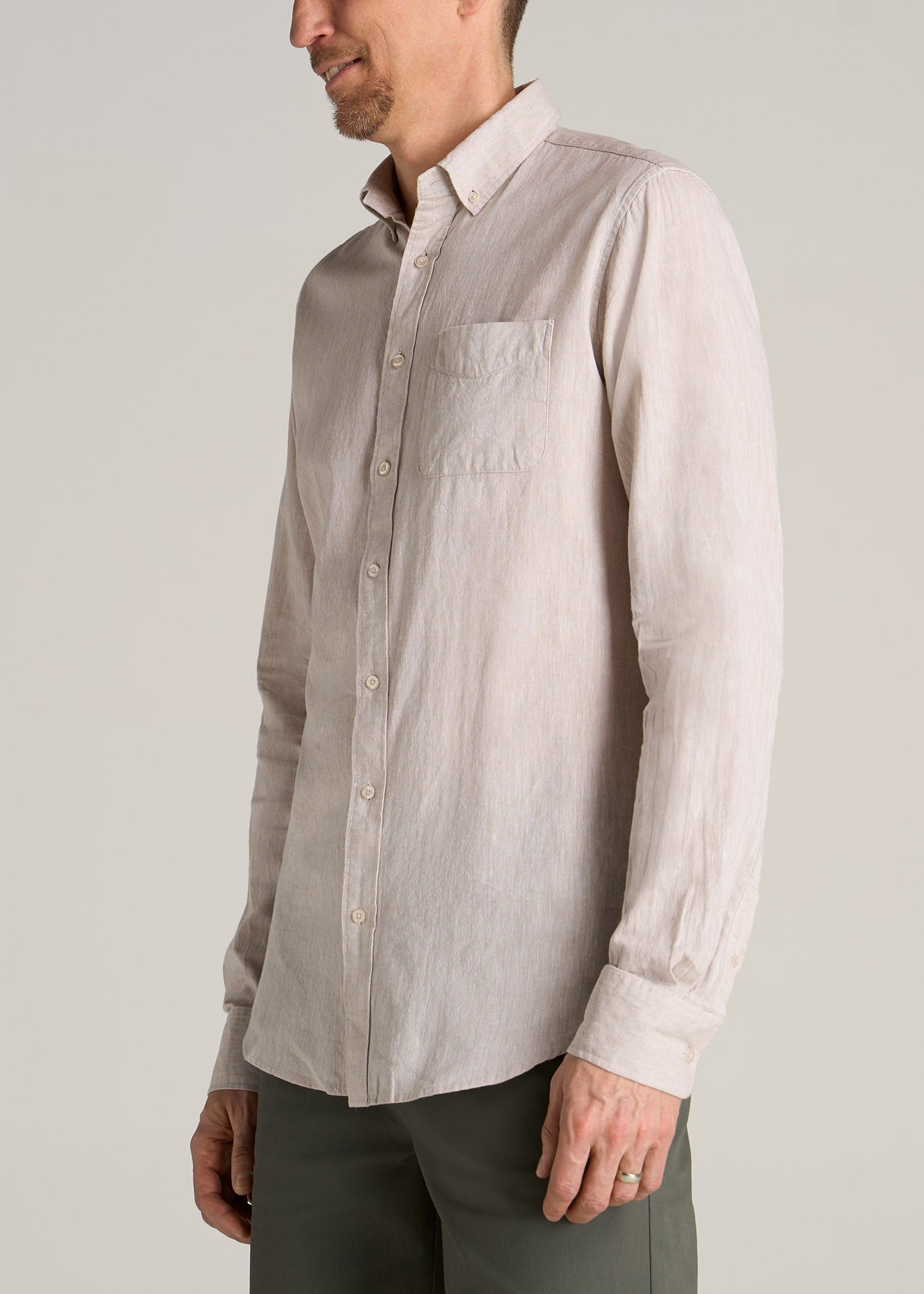 American-Tall-Men-Linen-Long-sleeve-Natural-side